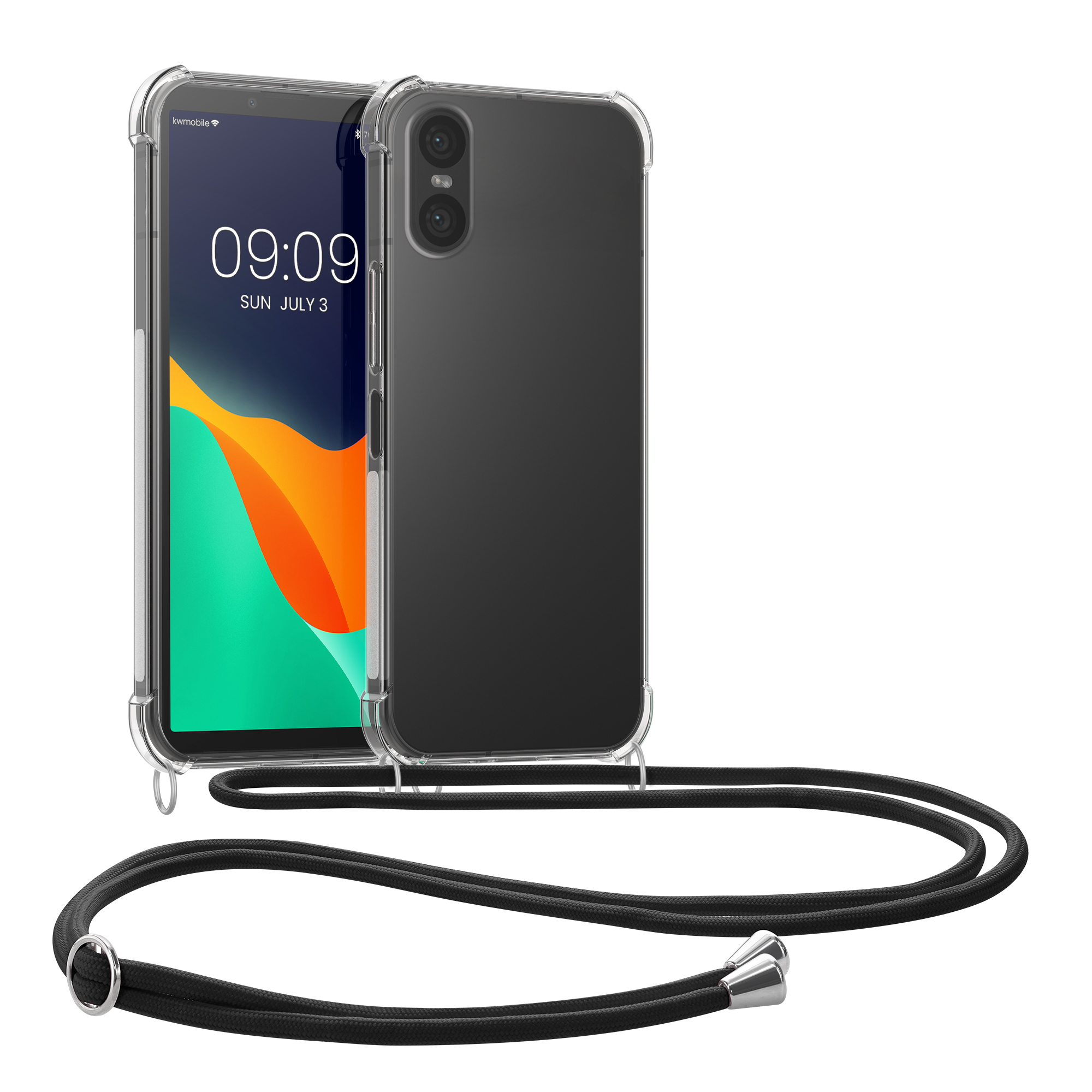 Crossbody pouzdro kwmobile - Sony Xperia 10 VI - transparentní