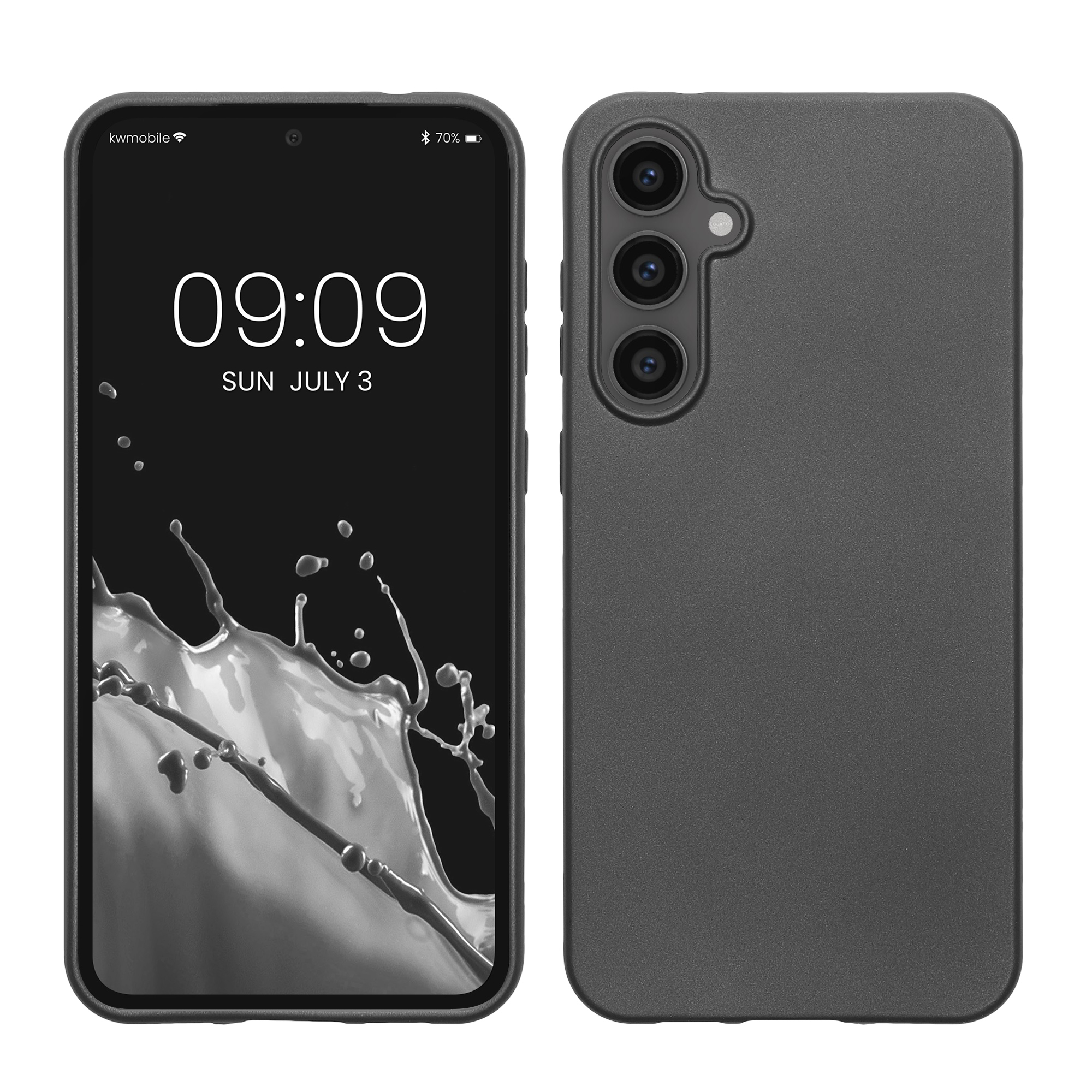 Metalický kryt na mobil Galaxy S23 FE kwmobile metalická šedá
