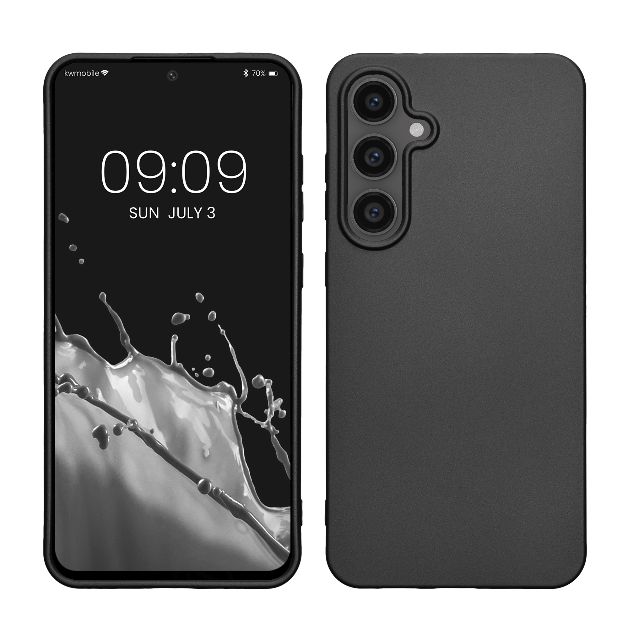 Metalický kryt na mobil Galaxy S24 FE kwmobile metalická šedá