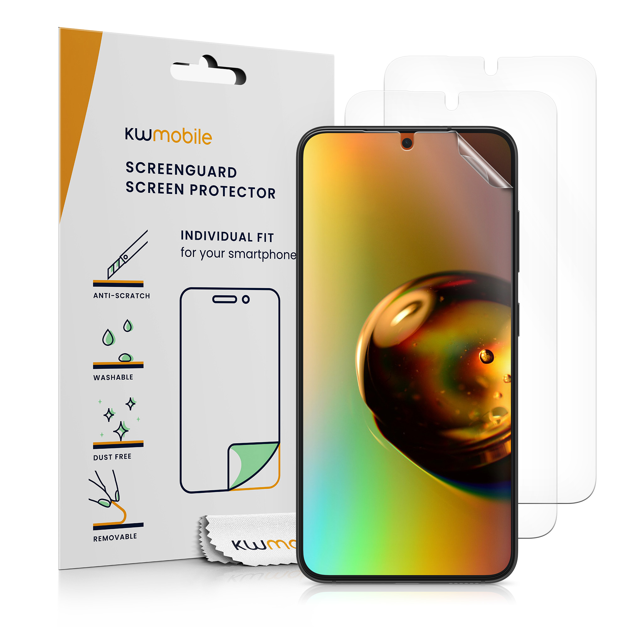 Ochranná fólie Samsung Galaxy S25 kwmobile 3 ks transparentní