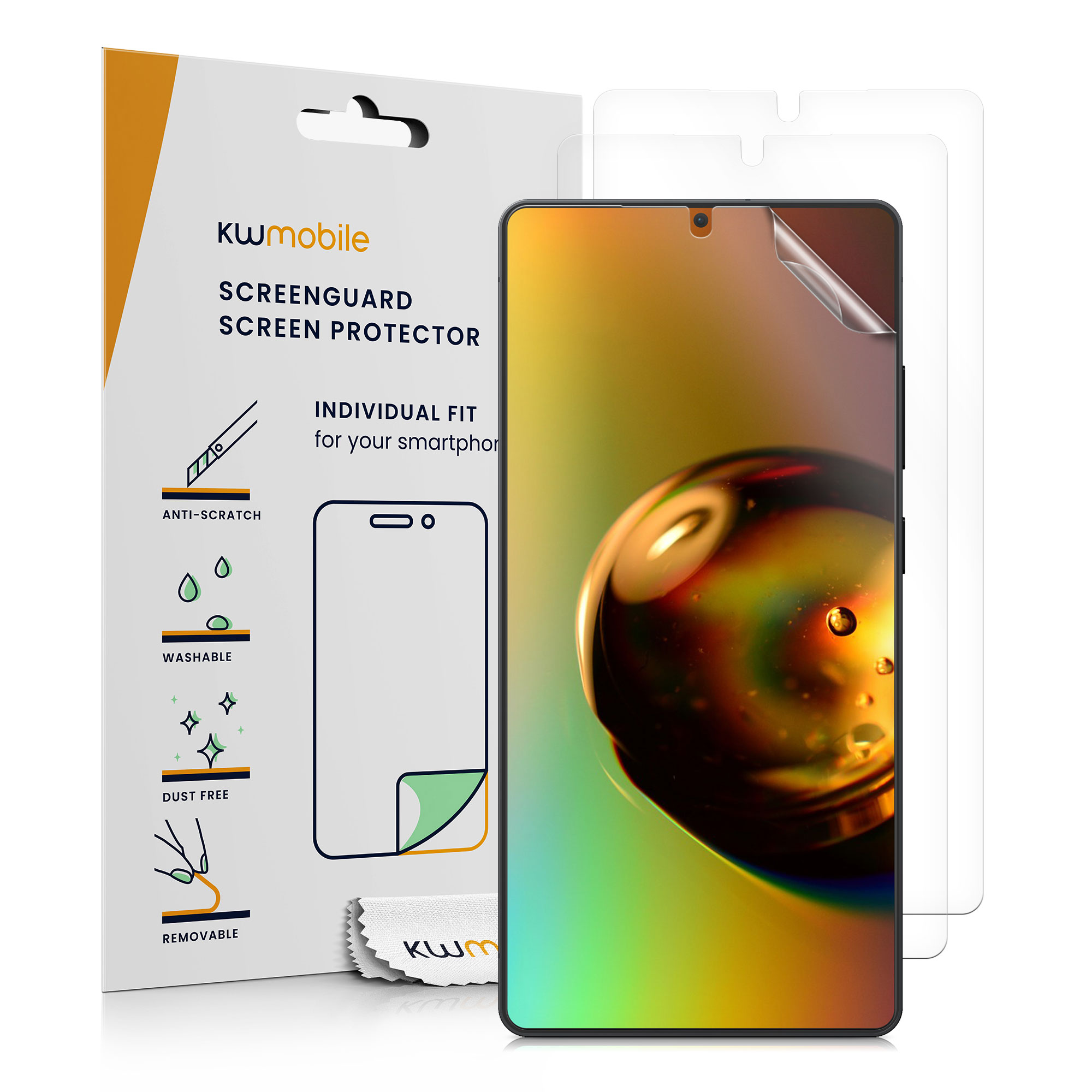 3x čirá ochranná fólie kwmobile Samsung Galaxy S25 Ultra