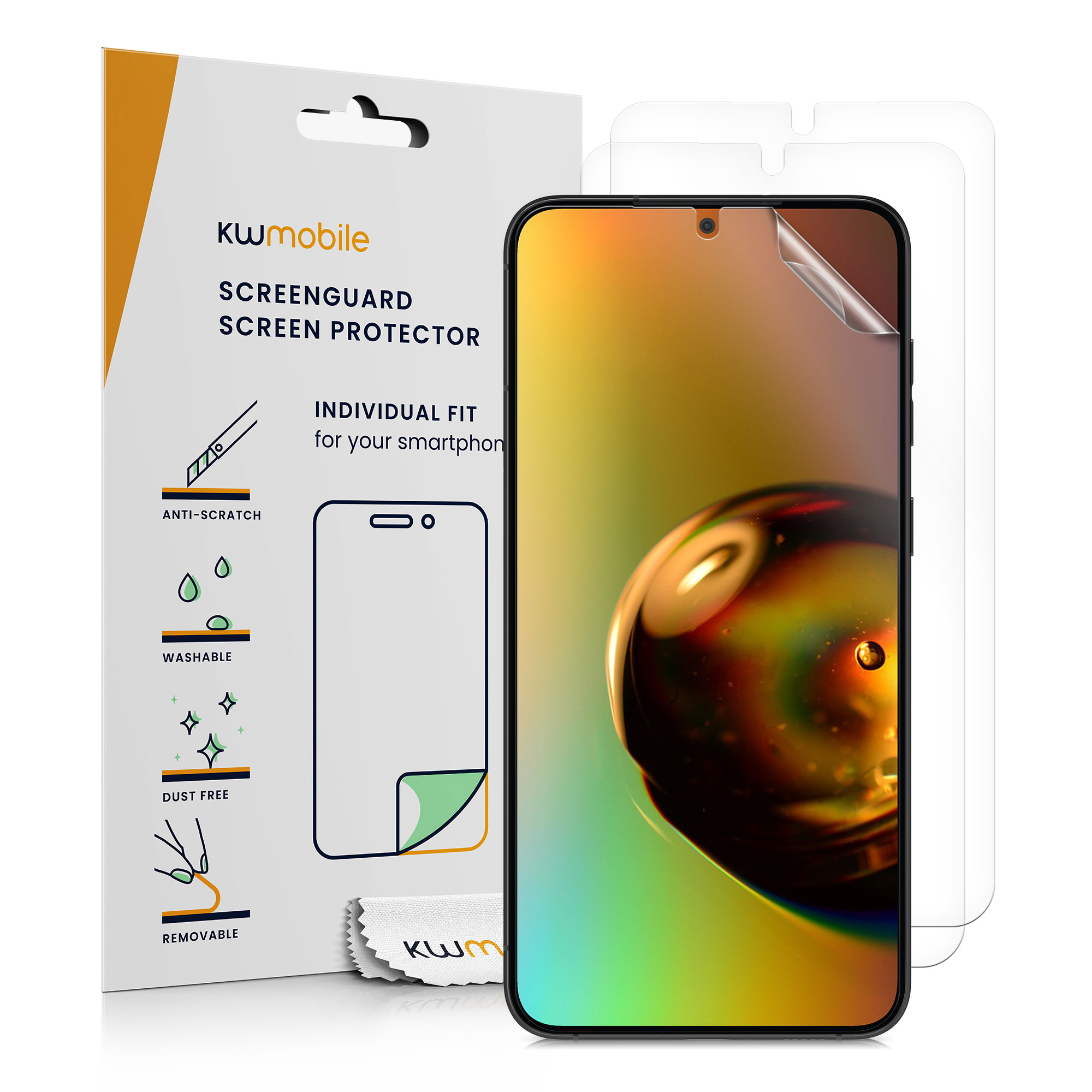 6x čirá ochranná fólie kwmobile Samsung Galaxy S25 Plus