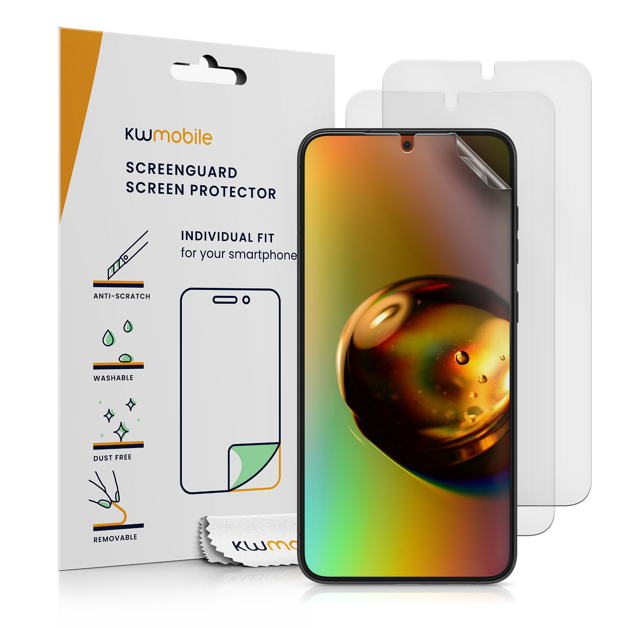 3x matná ochranná fólie kwmobile Samsung Galaxy S25 Plus