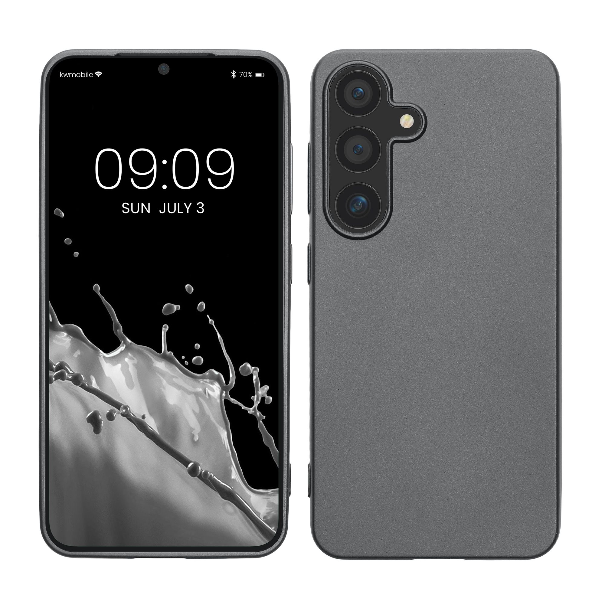 Metalický kryt Samsung Galaxy S25 kwmobile metalická šedá