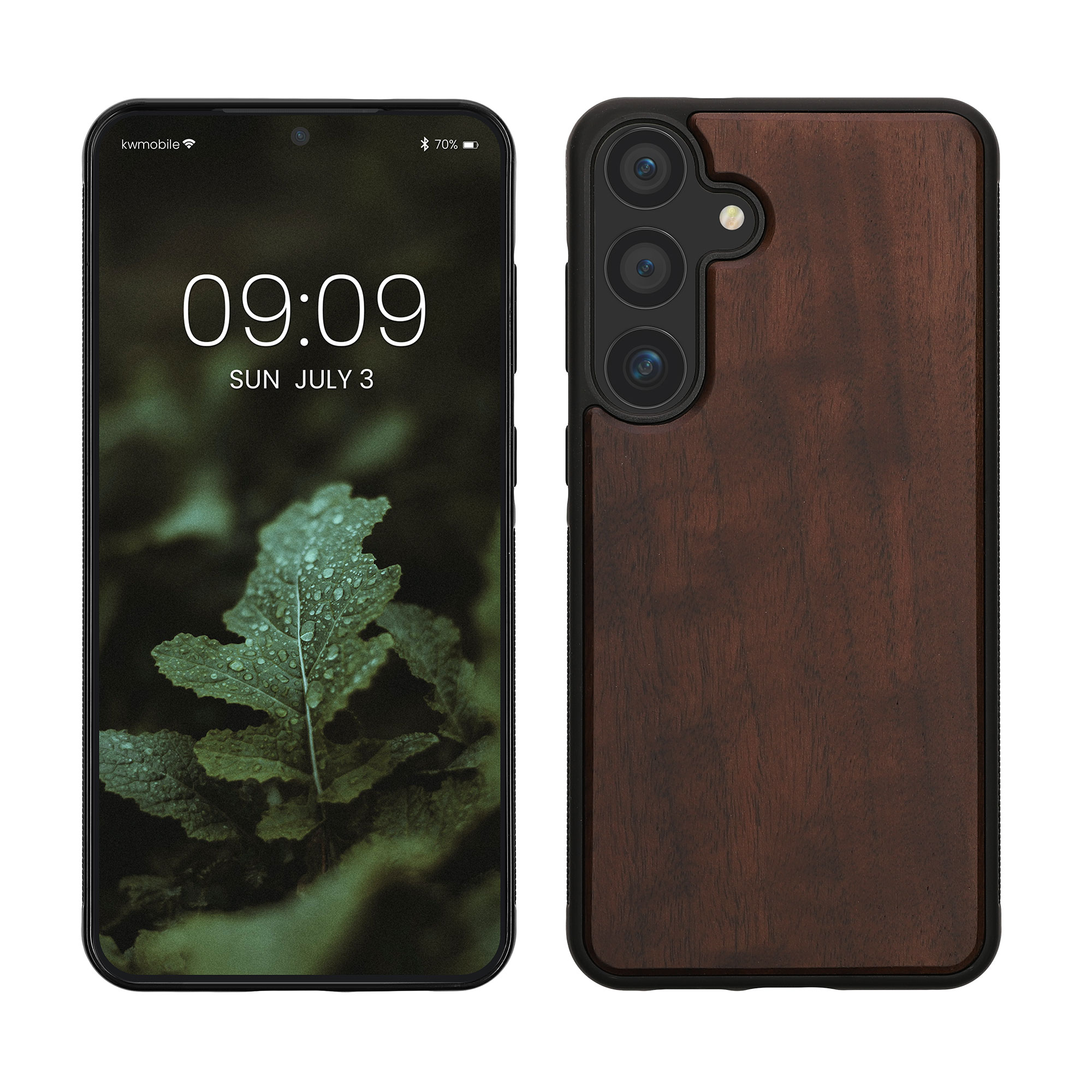 Dřevěný kryt na mobil Samsung Galaxy S25 Plus kwmobile