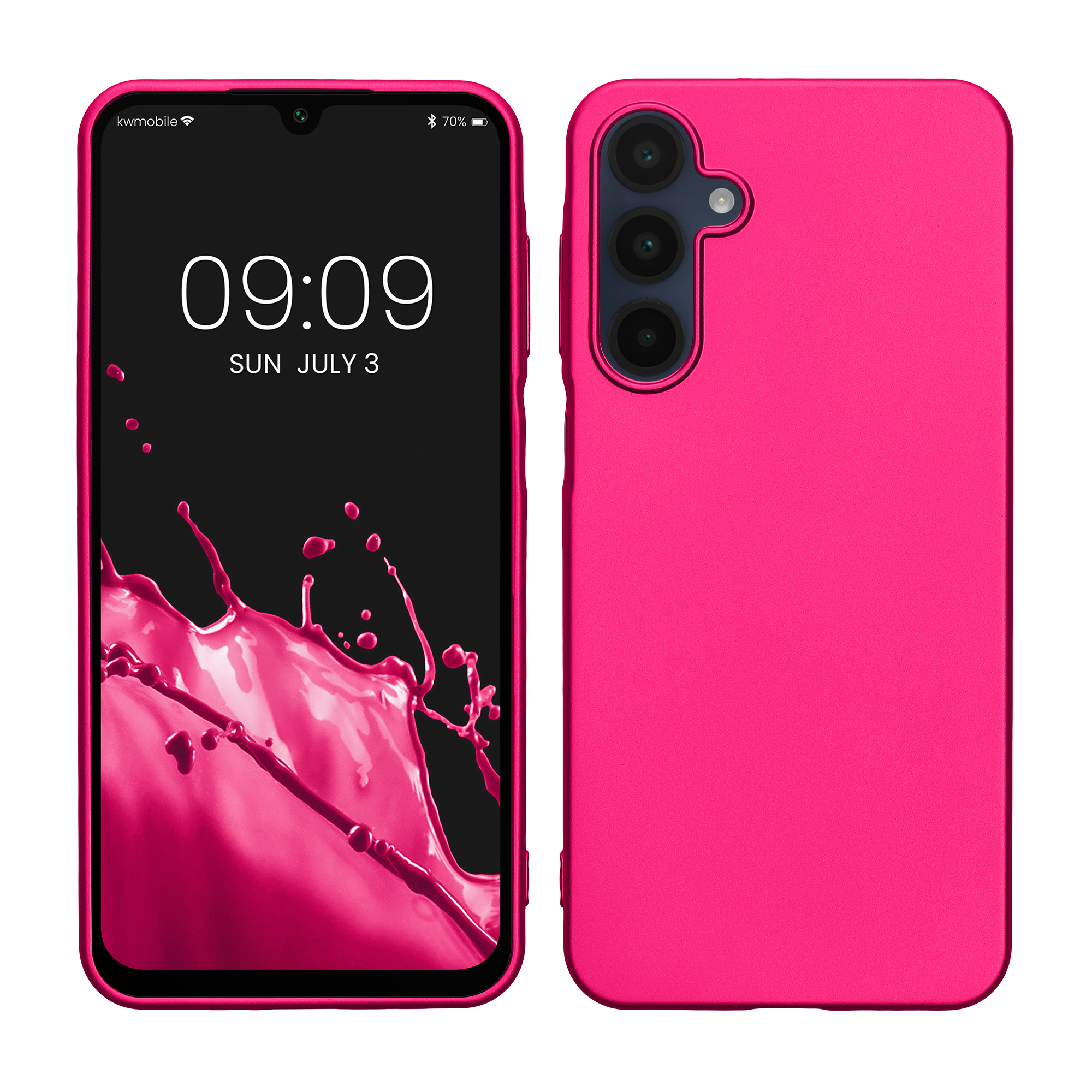 Metalický kryt na mobil Samsung Galaxy A16 5G kwmobile metalicky růžový