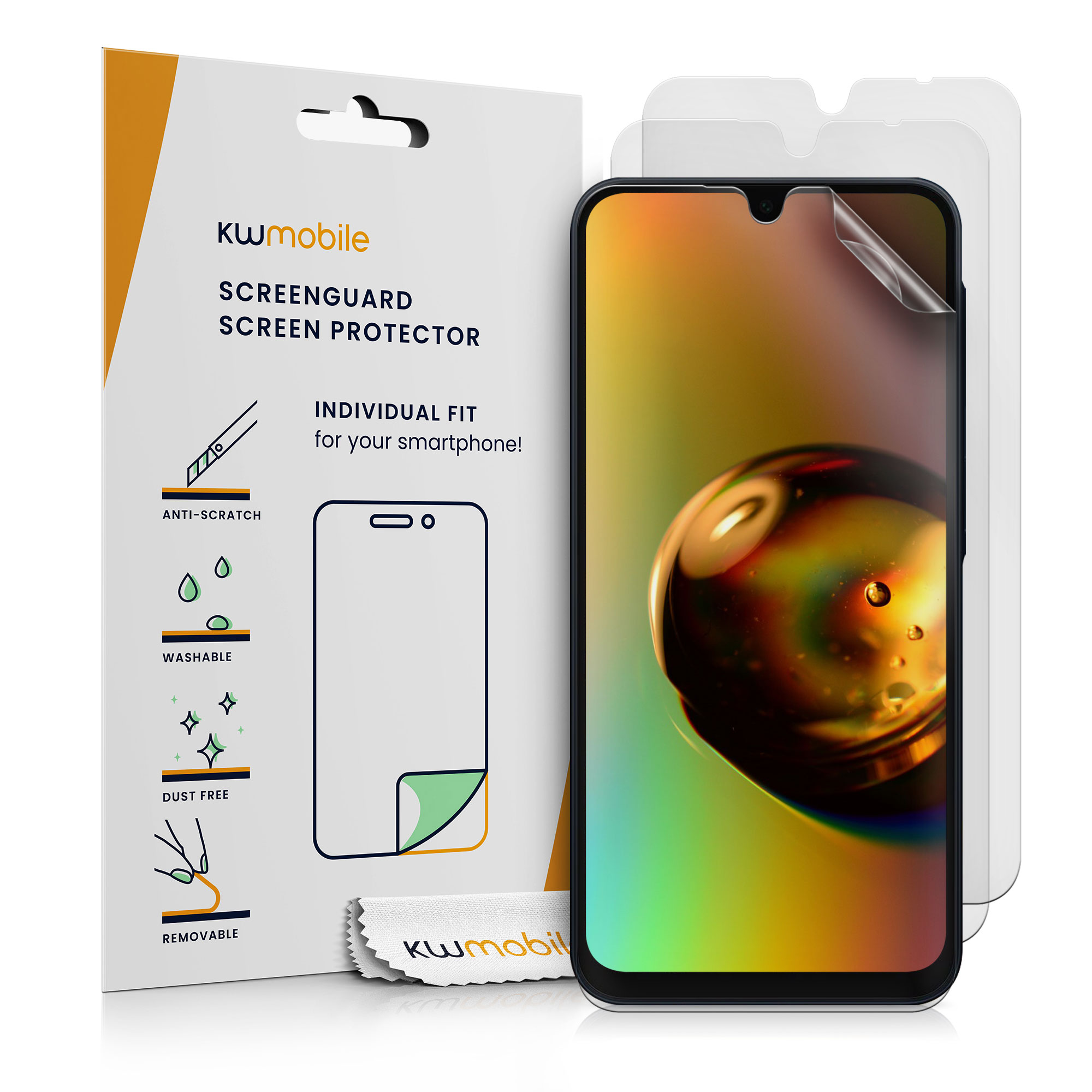 Matná ochranná fólie Samsung Galaxy A16 5G kwmobile 3 ks anti-fingerprint matná