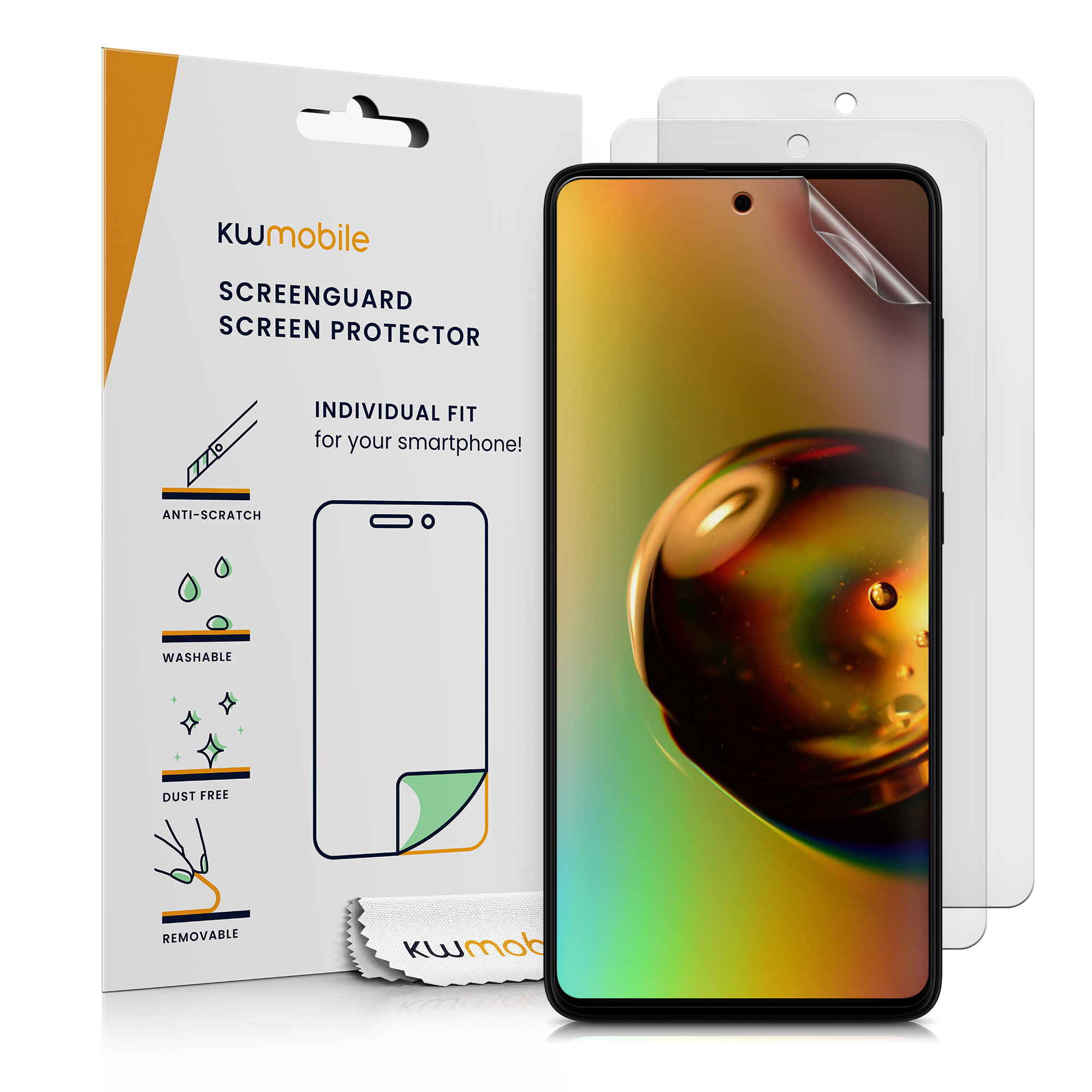 Matná ochranná fólie Samsung Galaxy A51 kwmobile 3 ks anti-fingerprint matná