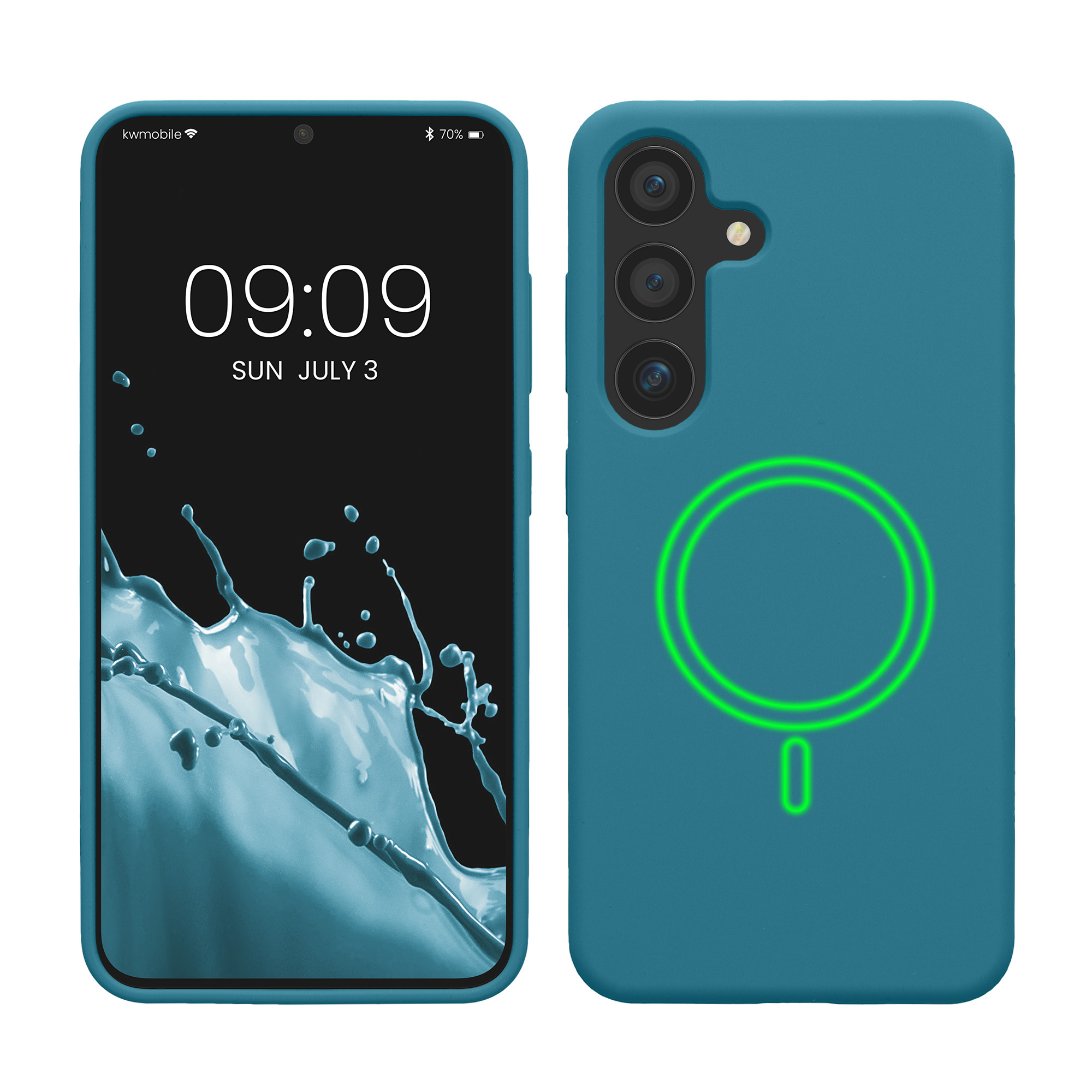 MagSafe kryt Samsung Galaxy S25 kwmobile matná petrolejová Teal Matte