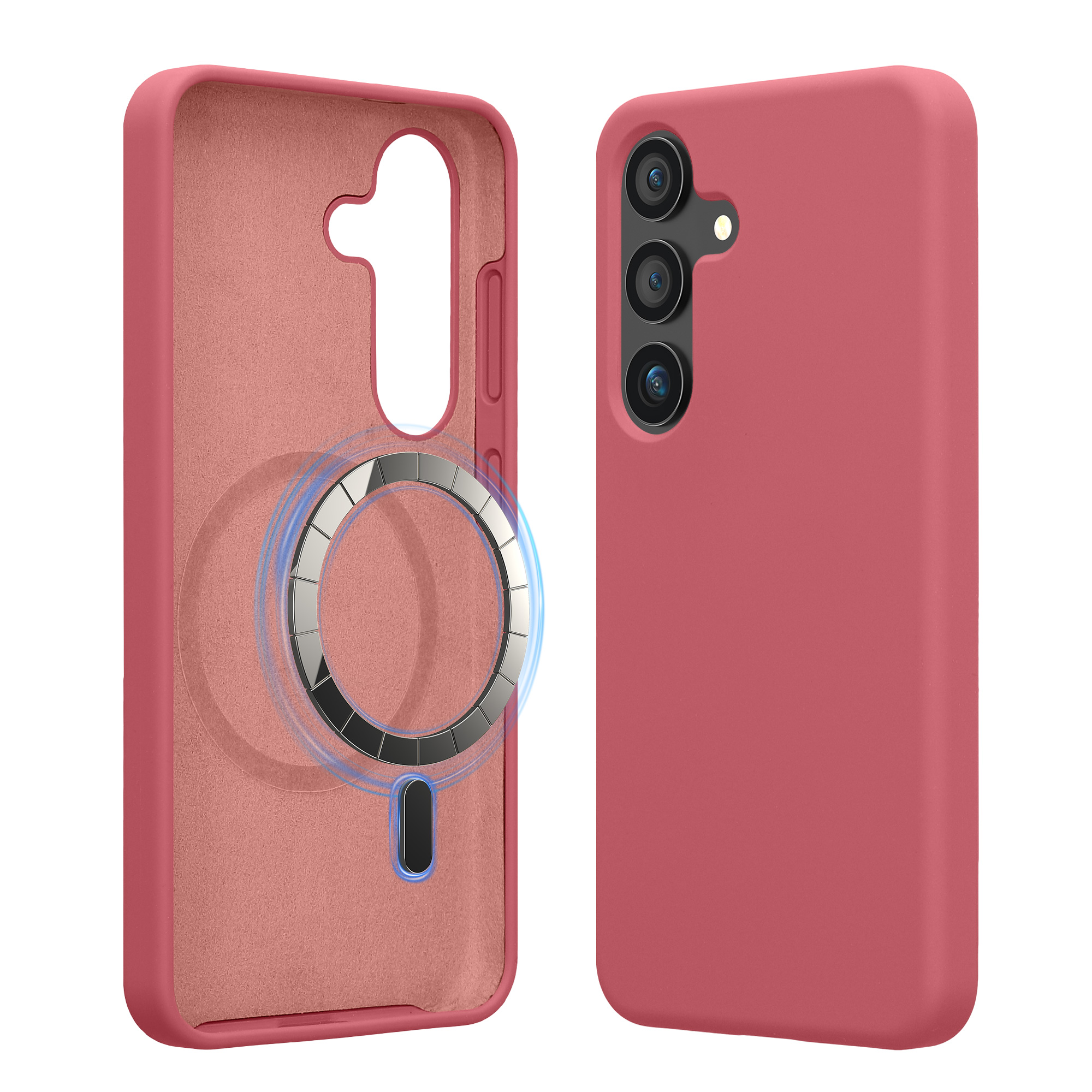 MagSafe kryt Samsung Galaxy S25 kwmobile tmavě růžová Dark Rose