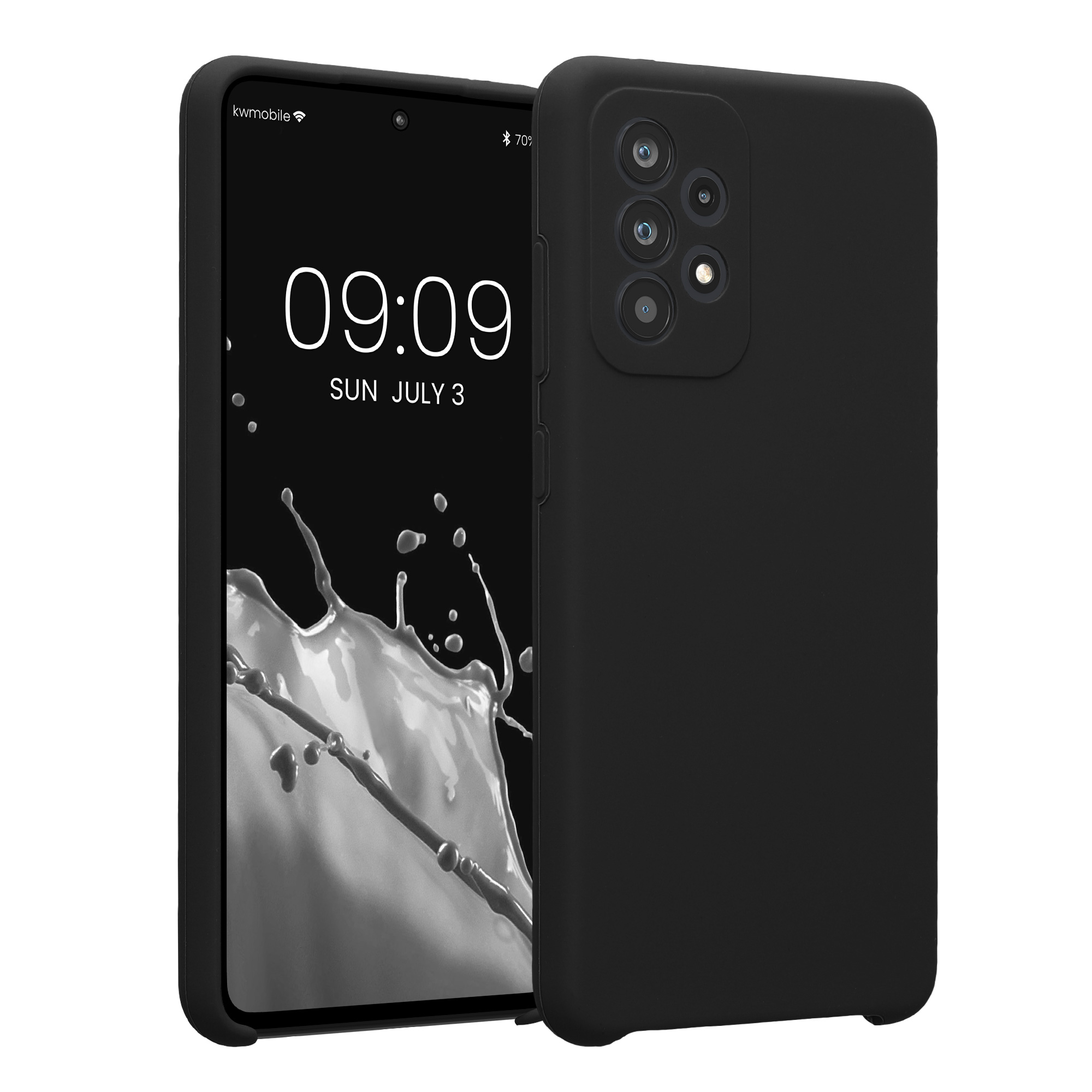 Kryt na mobil Samsung Galaxy A52 / A52 5G / A52s 5G kwmobile slim matný TPU Černá