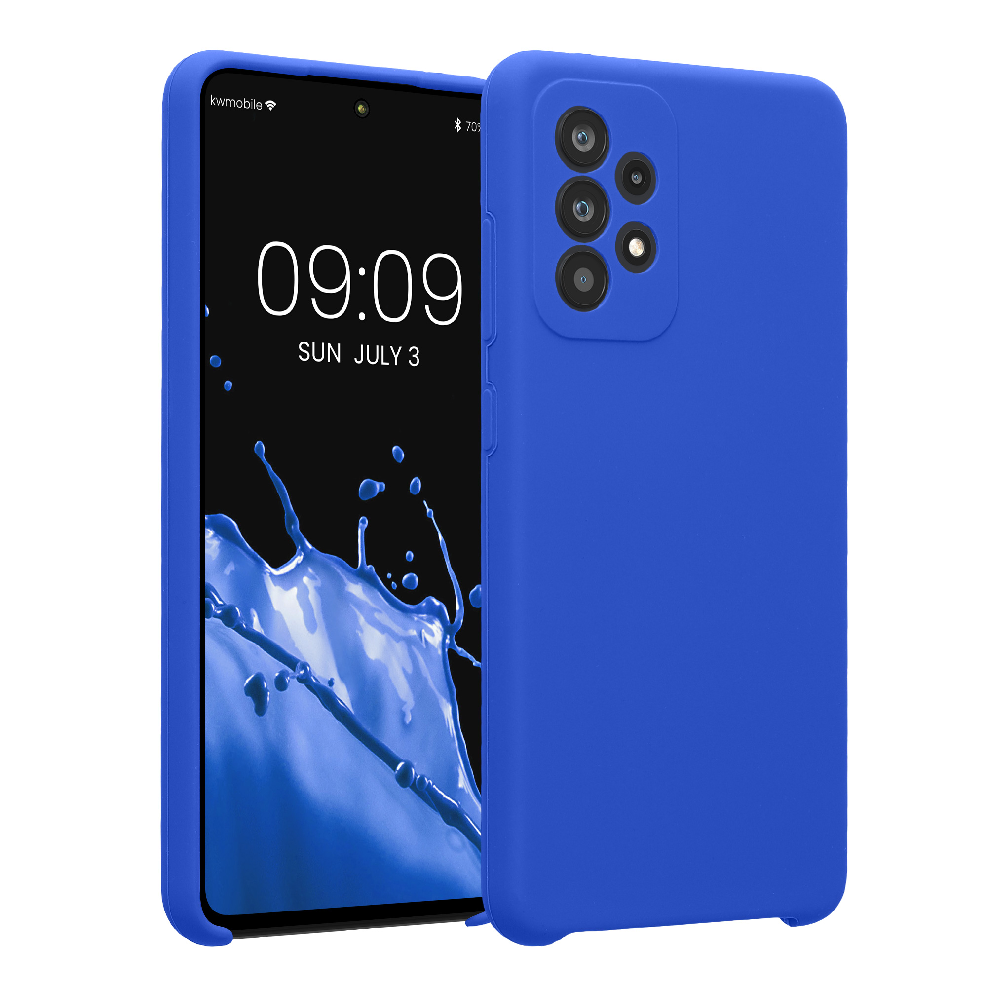 Kryt na mobil Samsung Galaxy A52 / A52 5G / A52s 5G kwmobile slim matný TPU Baltická modrá