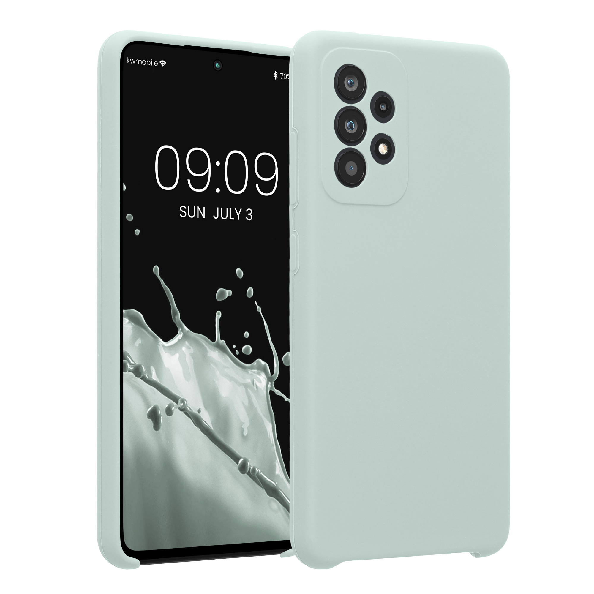 Kryt na mobil Samsung Galaxy A52 / A52 5G / A52s 5G kwmobile slim matný TPU Chladná mátová
