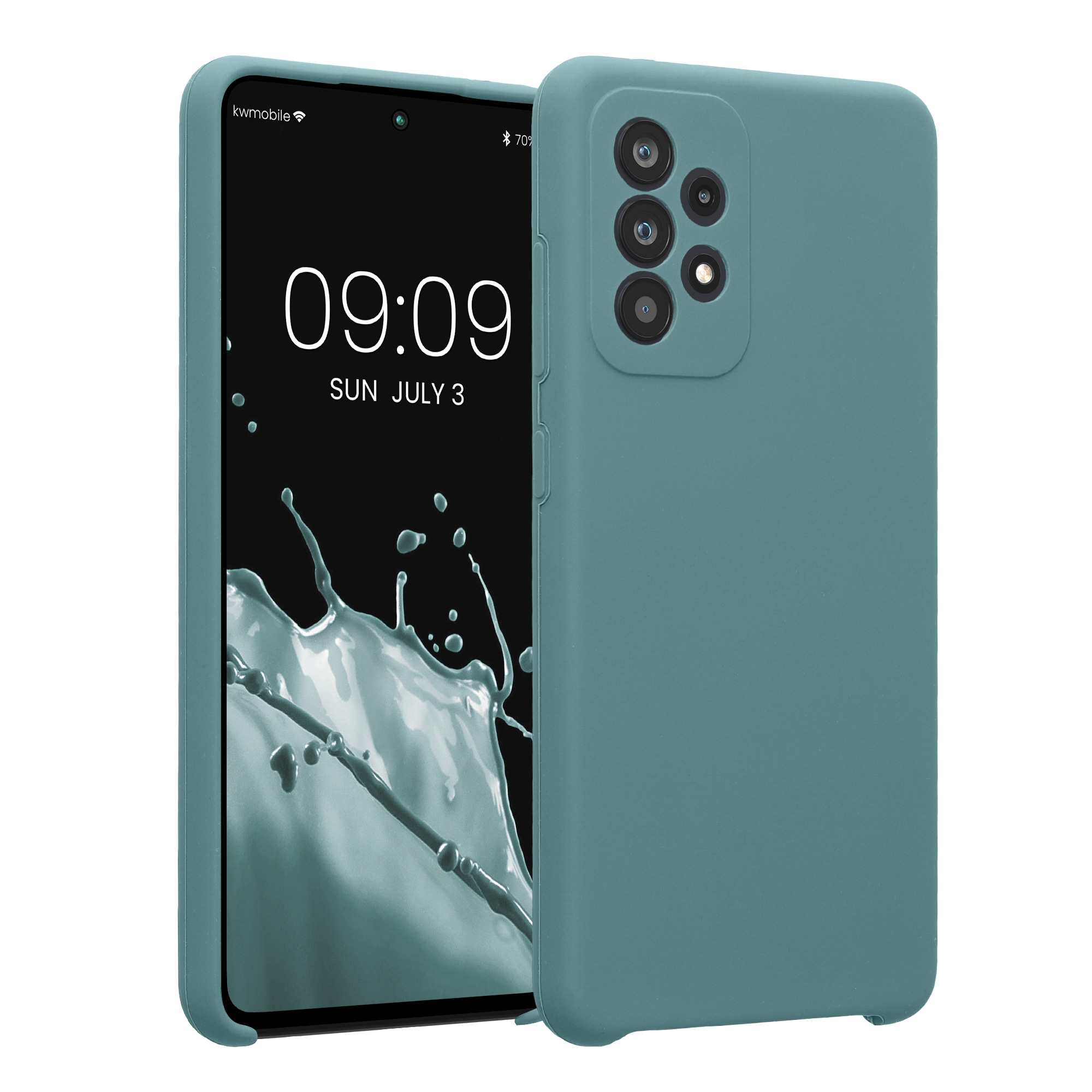 Kryt na mobil Samsung Galaxy A52 / A52 5G / A52s 5G kwmobile slim matný TPU Arktická noc