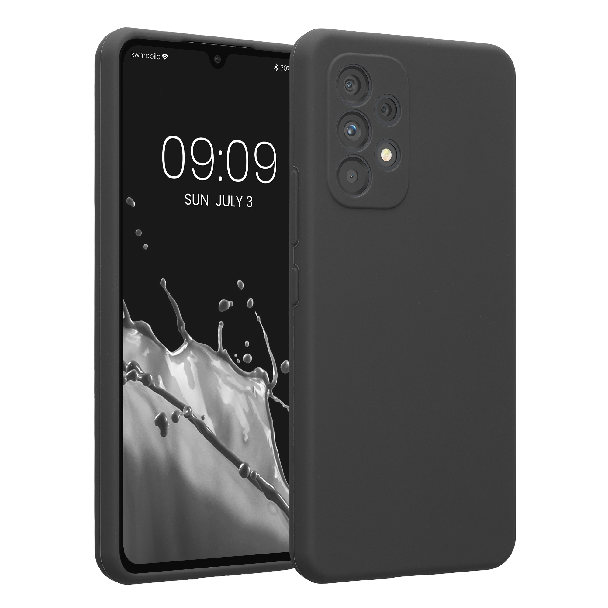 Kryt na mobil Samsung Galaxy A53 5G kwmobile slim matný TPU Tmavě šedá