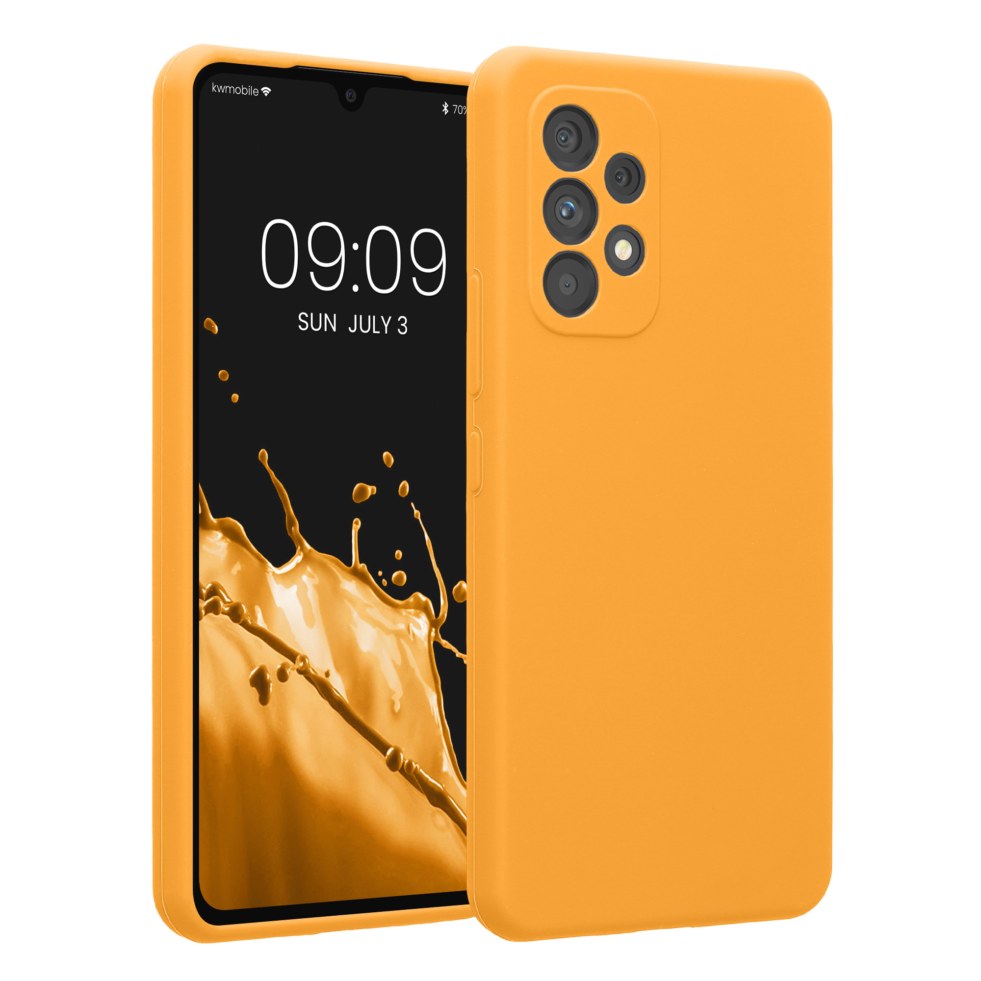 Kryt na mobil Samsung Galaxy A53 5G kwmobile slim matný TPU Ovocná oranžová