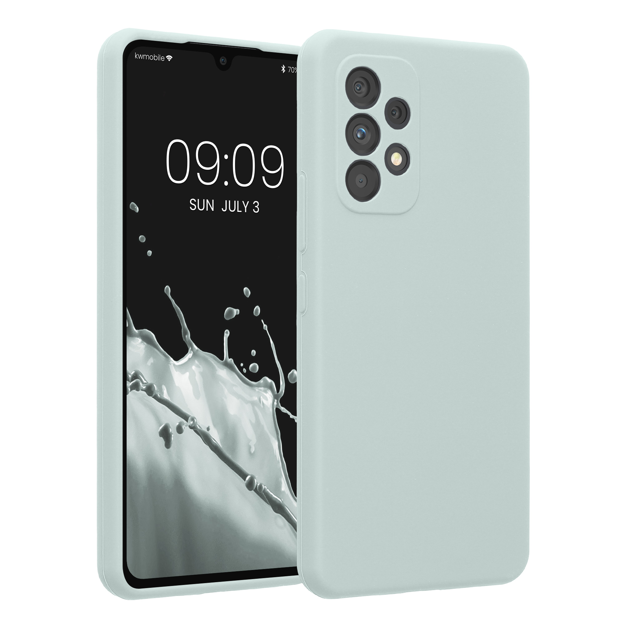 Kryt na mobil Samsung Galaxy A53 5G kwmobile slim matný TPU Chladná mátová
