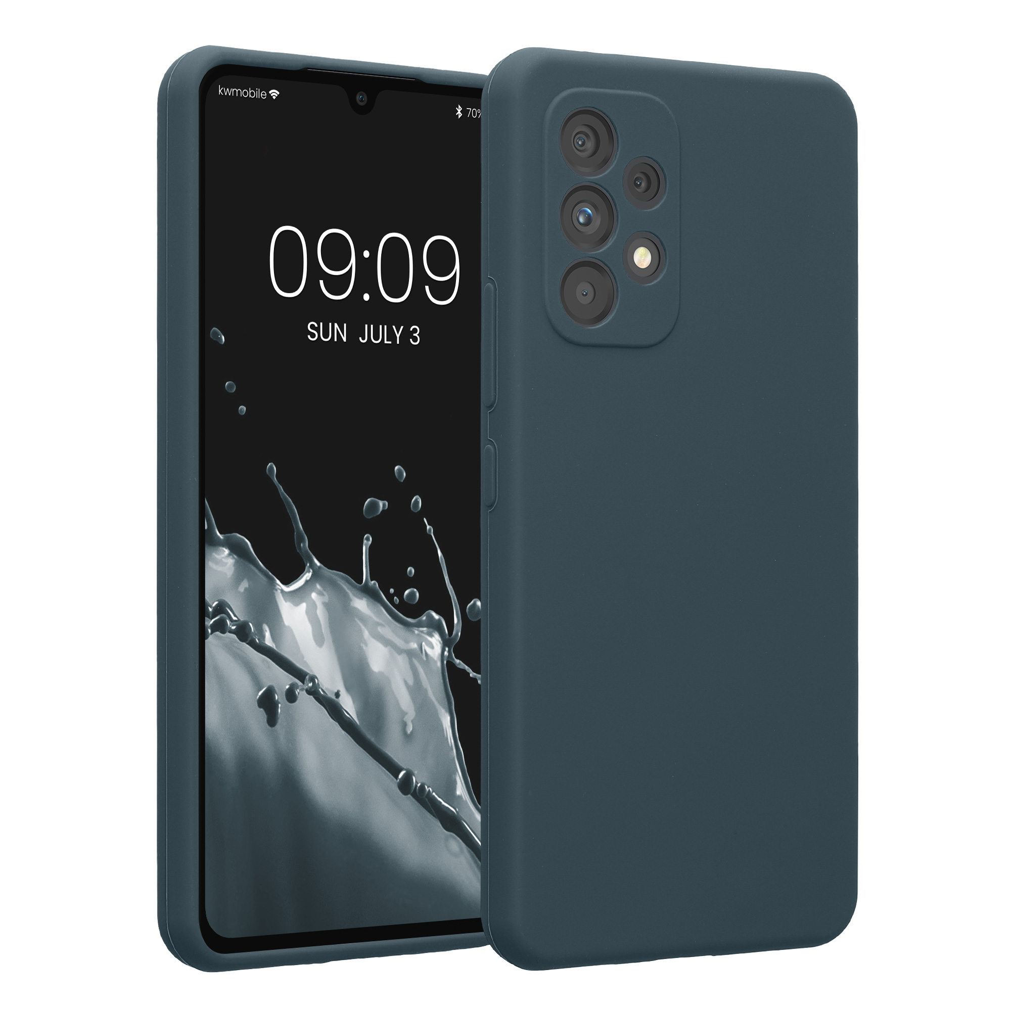 Kryt na mobil Samsung Galaxy A53 5G kwmobile slim matný TPU Tmavě břidlicová