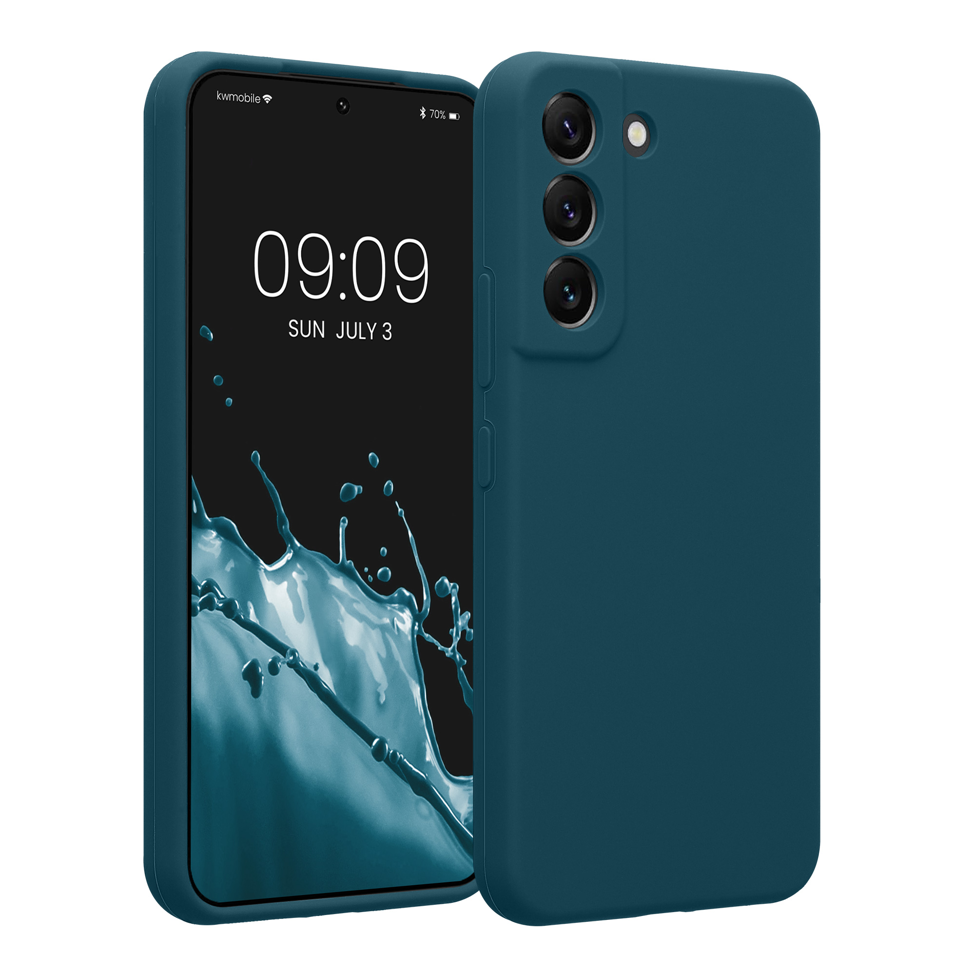 Kryt na mobil Galaxy S22 kwmobile Soft Touch matná petrolejová