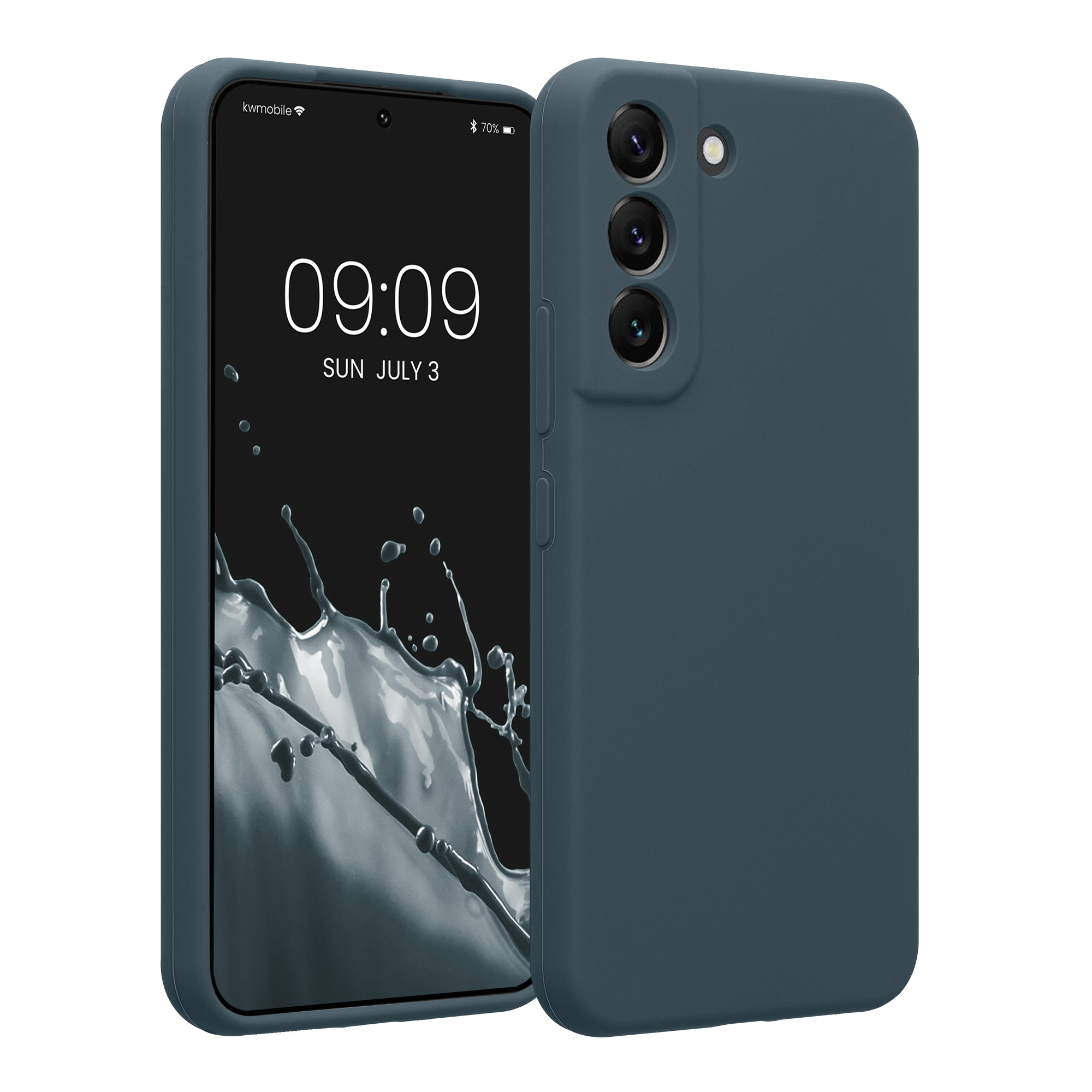 Kryt na mobil Galaxy S22 kwmobile Soft Touch tmavě šedá Dark Slate
