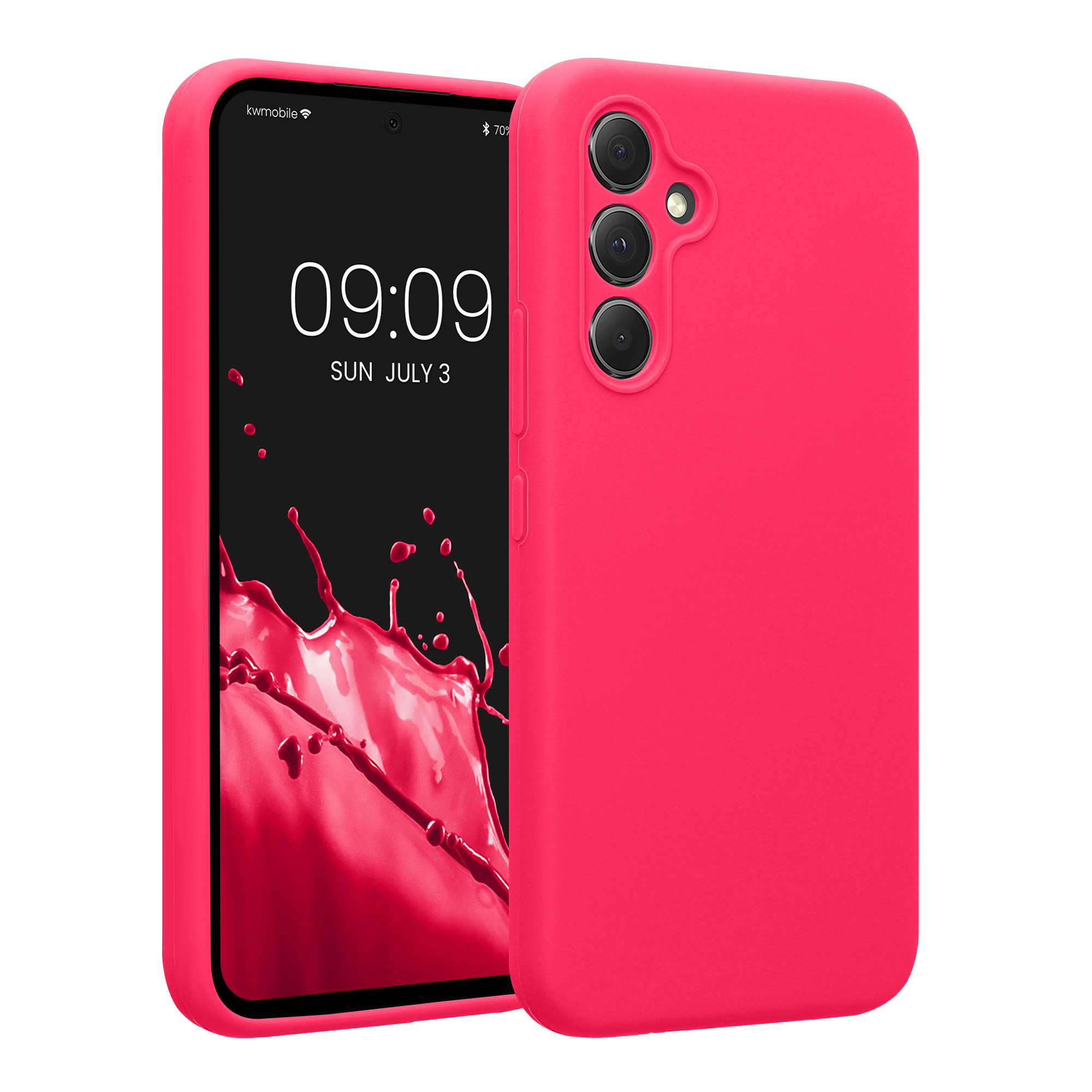 Kryt na mobil Samsung Galaxy A54 5G kwmobile slim matný TPU Neonová růžová