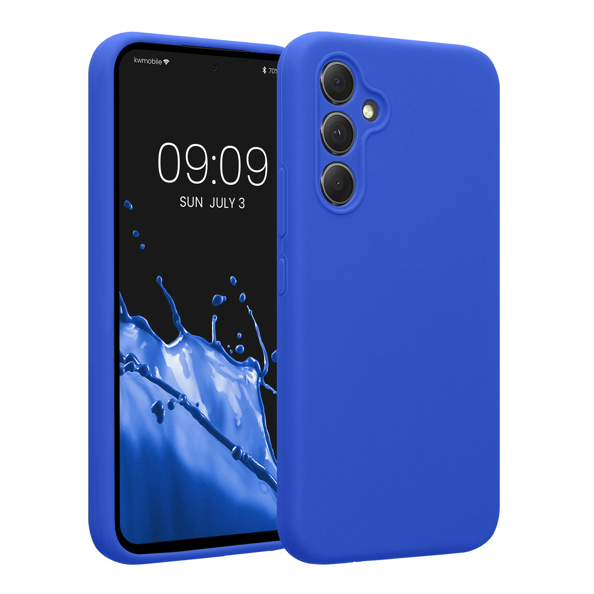 Kryt na mobil Samsung Galaxy A54 5G kwmobile slim matný TPU Baltická modrá