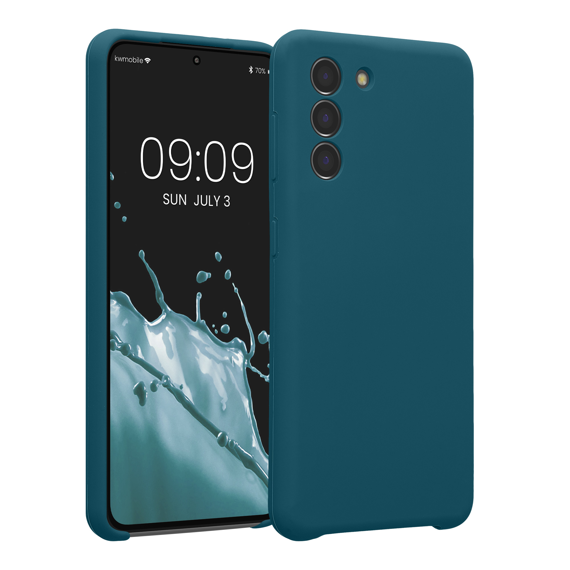 Kryt na mobil Galaxy S21 kwmobile Soft Touch matná petrolejová