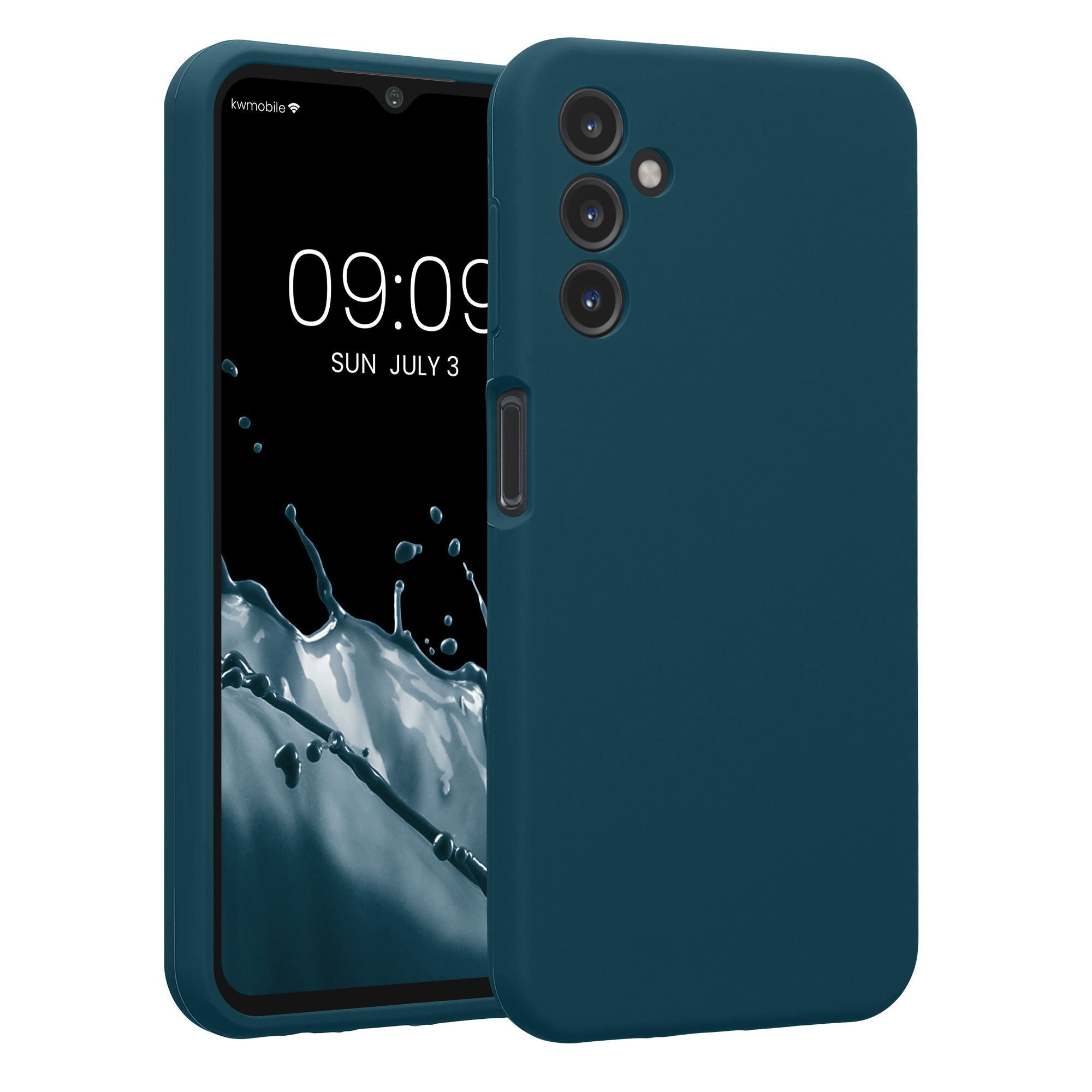 Kryt na mobil Samsung Galaxy A14 5G kwmobile slim matný TPU Matná petrolejová