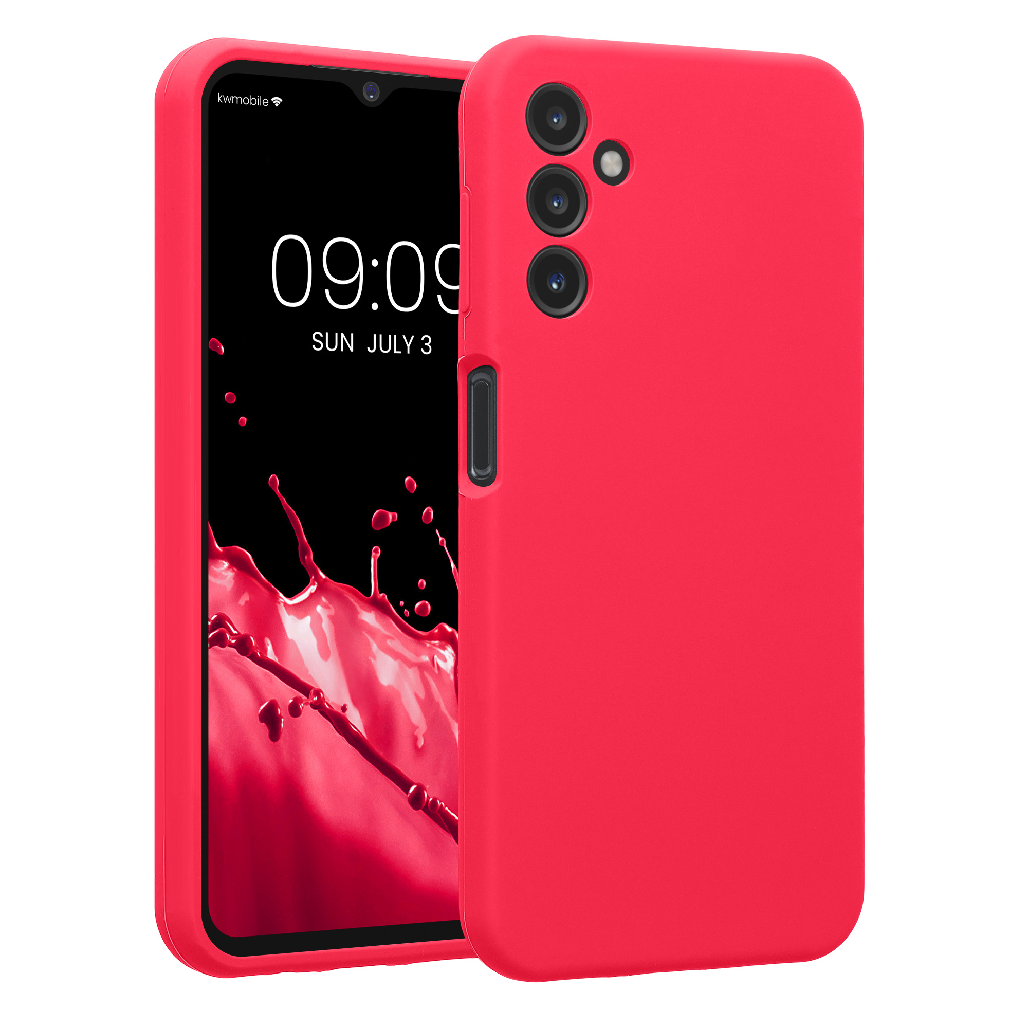 Kryt na mobil Samsung Galaxy A14 5G kwmobile slim matný TPU Neonová růžová