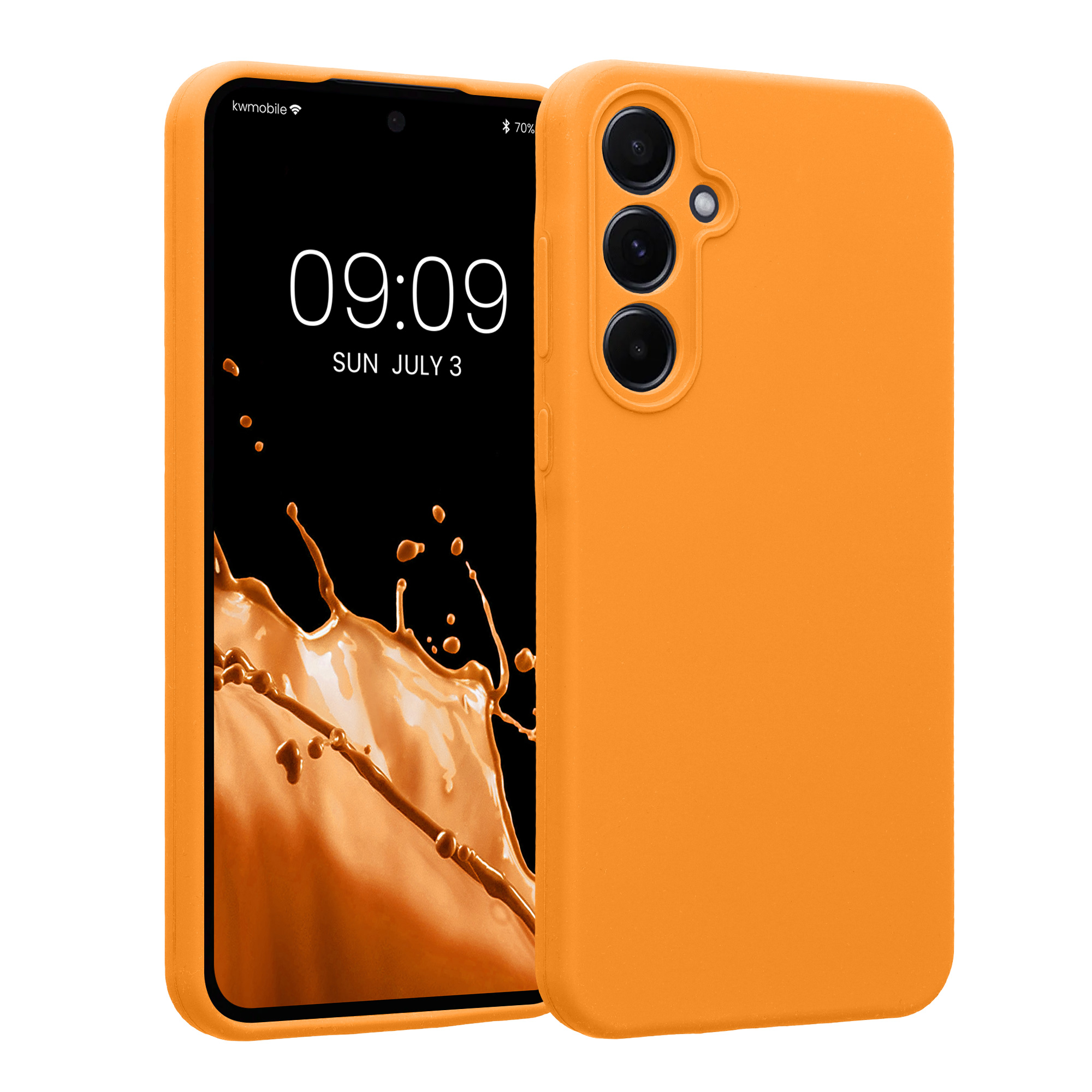 Kryt na mobil Samsung Galaxy A55 5G kwmobile slim matný TPU Ovocná oranžová