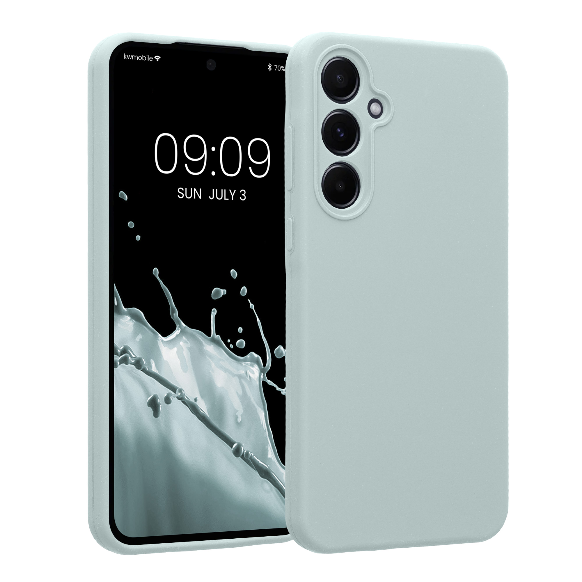 Kryt na mobil Samsung Galaxy A55 5G kwmobile slim matný TPU Chladná mátová
