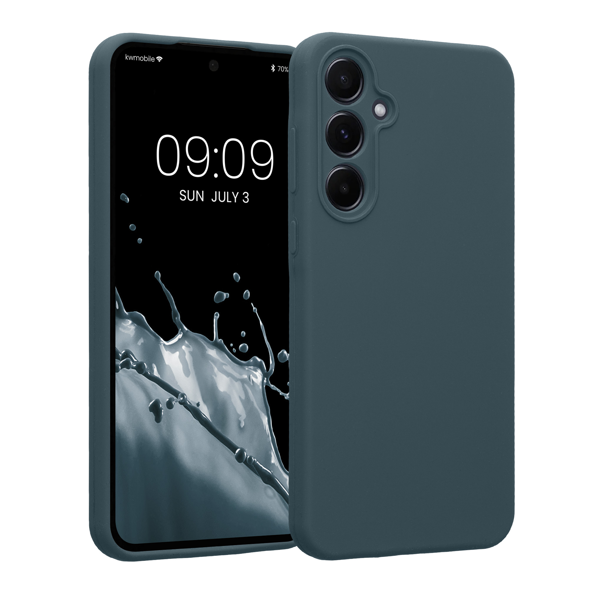 Kryt na mobil Samsung Galaxy A55 5G kwmobile slim matný TPU Tmavě břidlicová