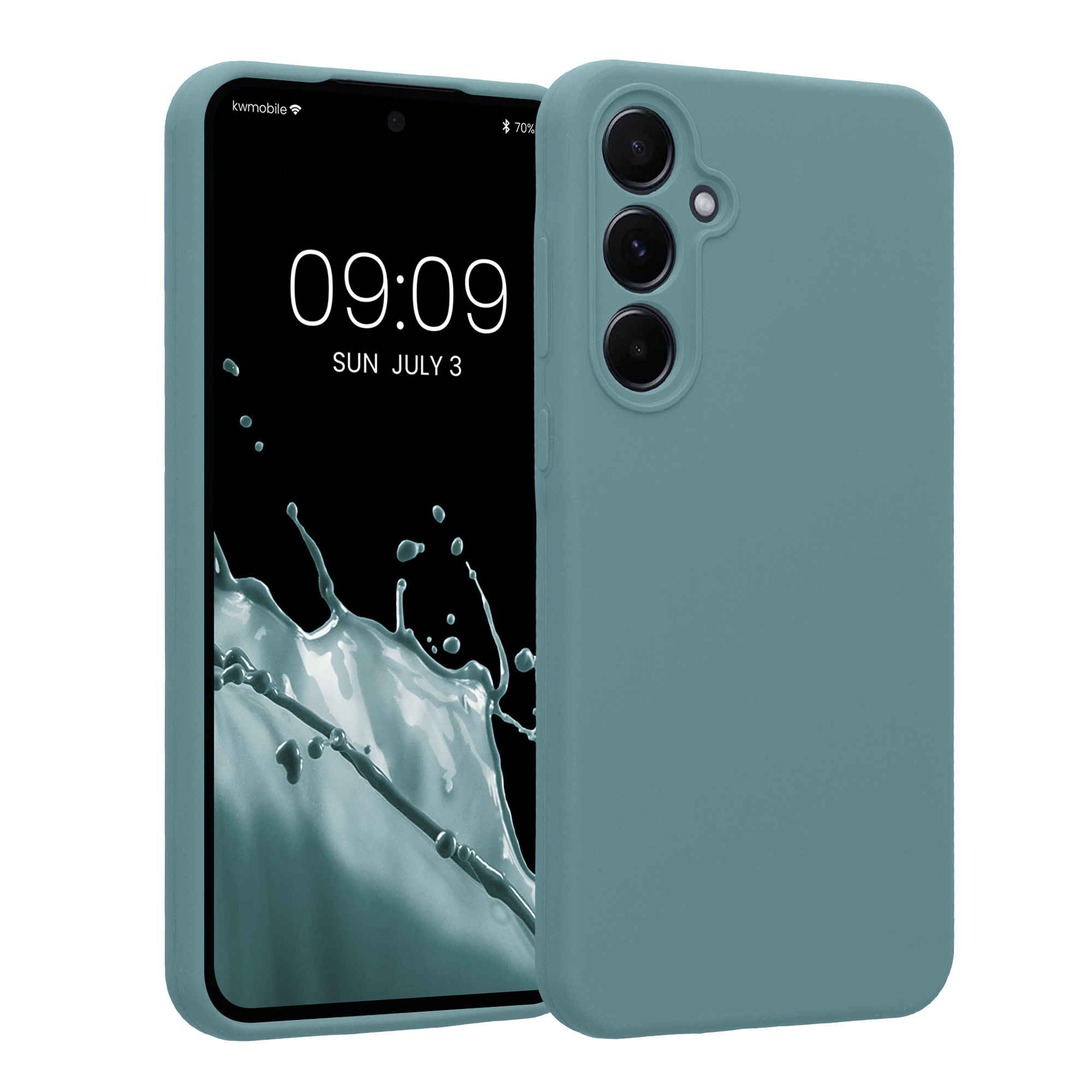 Kryt na mobil Samsung Galaxy A55 5G kwmobile slim matný TPU Arktická noc