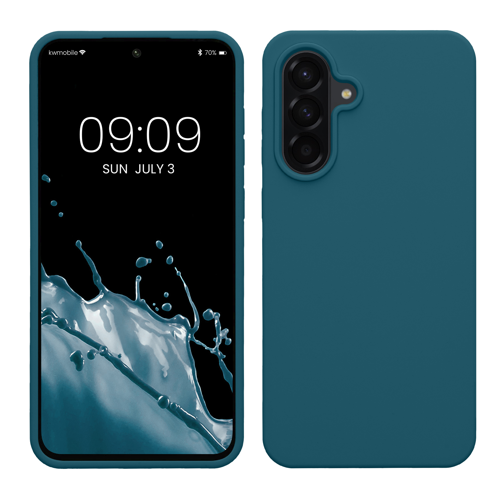 Kryt na mobil Samsung Galaxy A56 5G kwmobile TPU Matná petrolejová