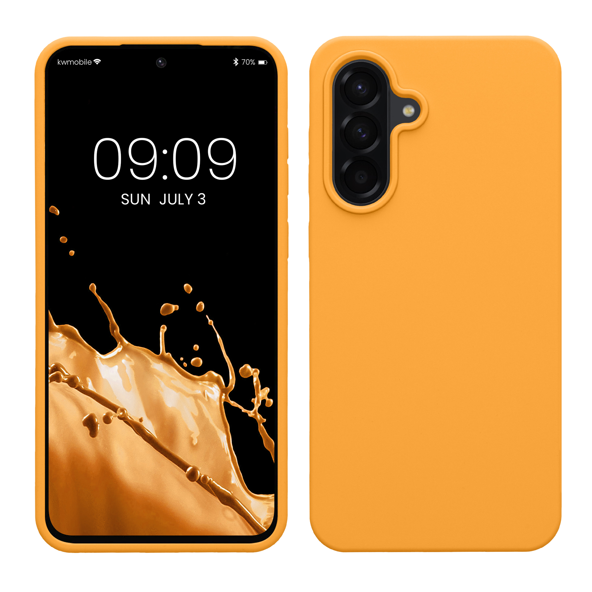 Kryt na mobil Samsung Galaxy A56 5G kwmobile TPU Ovocná oranžová