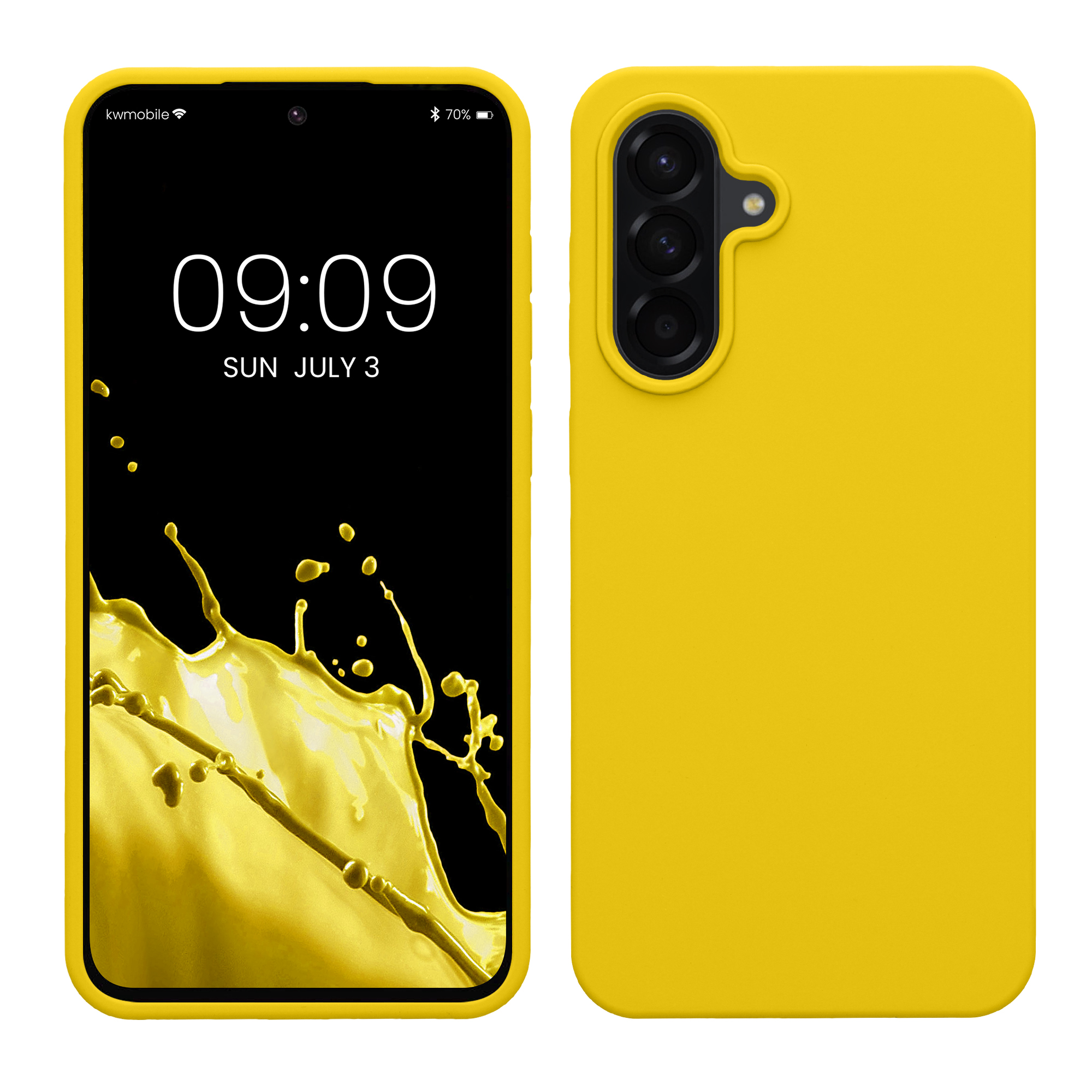 Kryt na mobil Samsung Galaxy A56 5G kwmobile TPU Zářivá žlutá