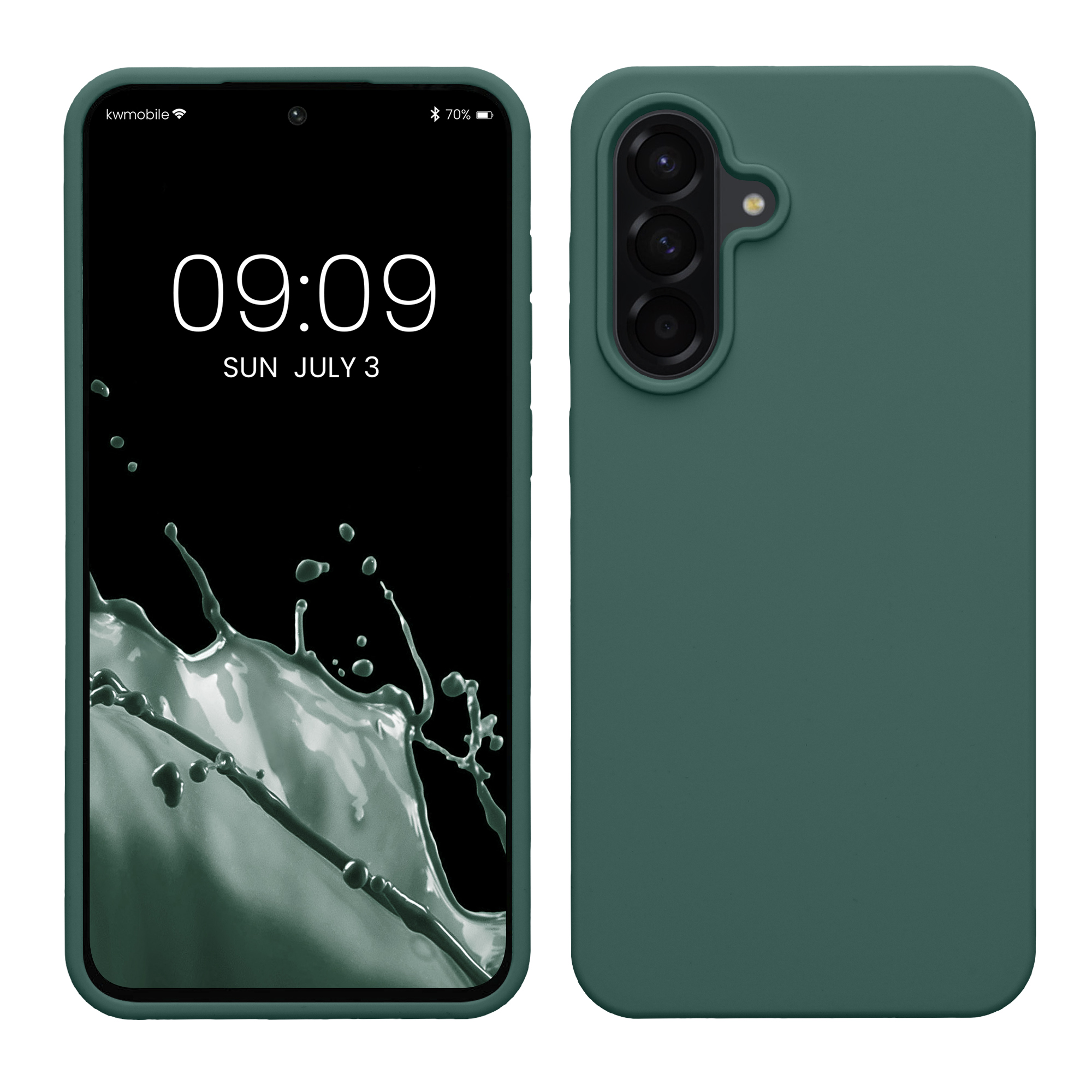 Kryt na mobil Samsung Galaxy A56 5G kwmobile TPU Lesní zelená