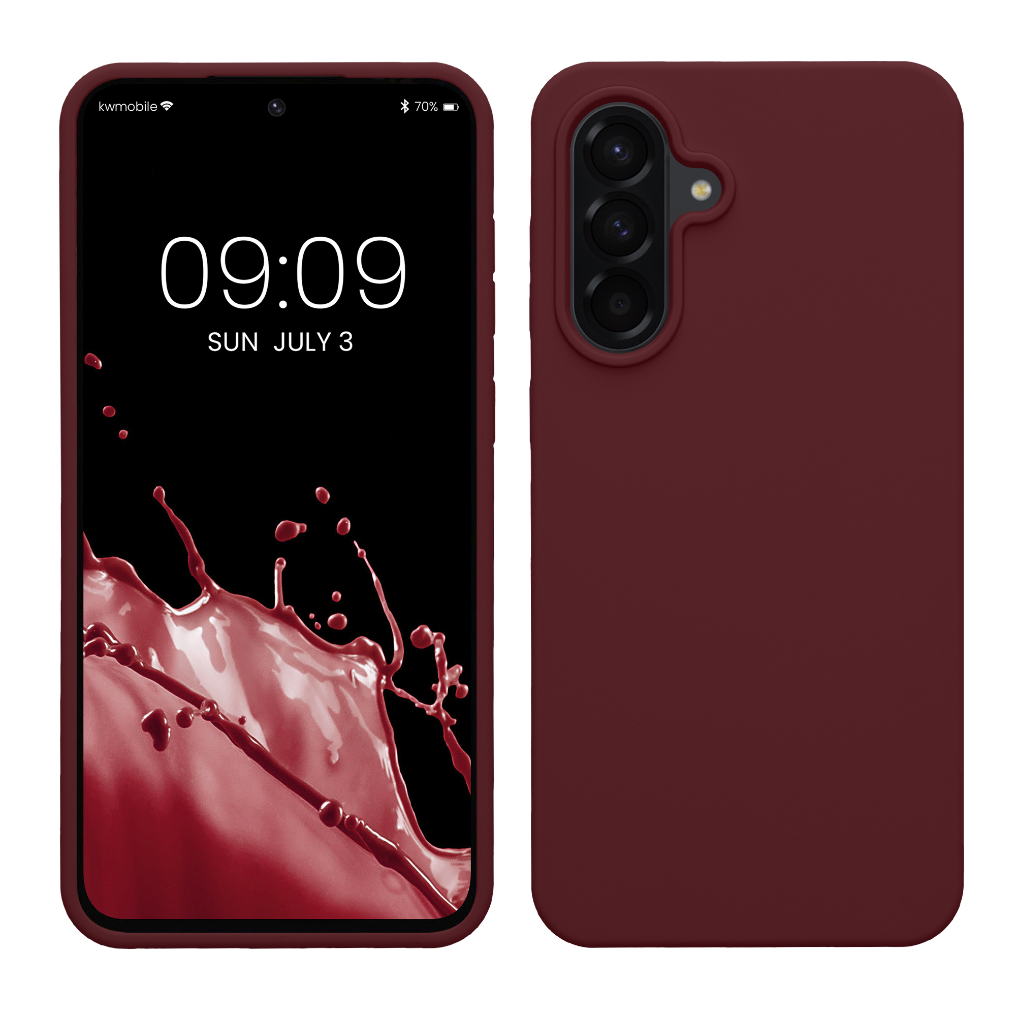 Kryt na mobil Samsung Galaxy A56 5G kwmobile TPU Bordeaux fialová