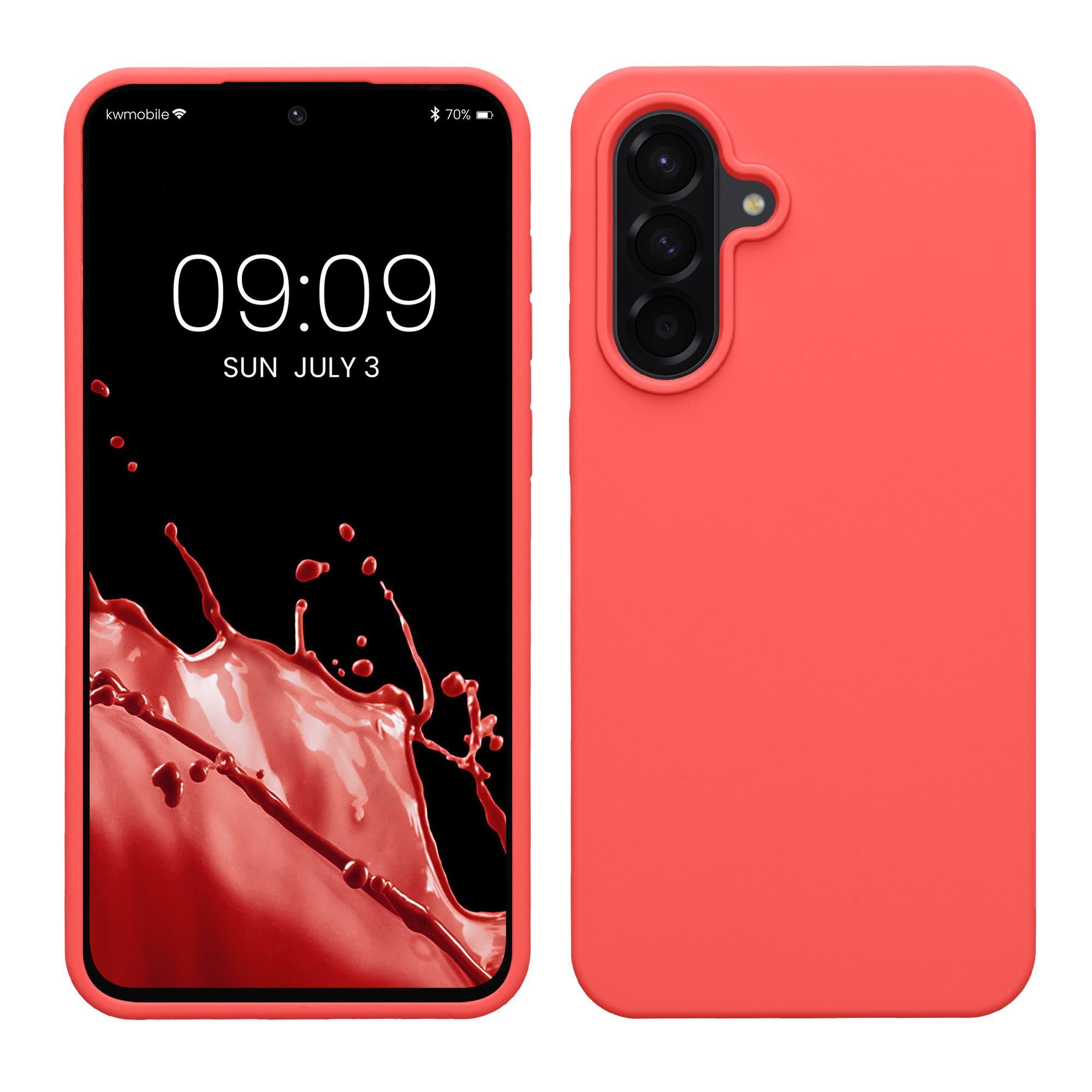 Kryt na mobil Samsung Galaxy A56 5G kwmobile TPU Neonová korálová