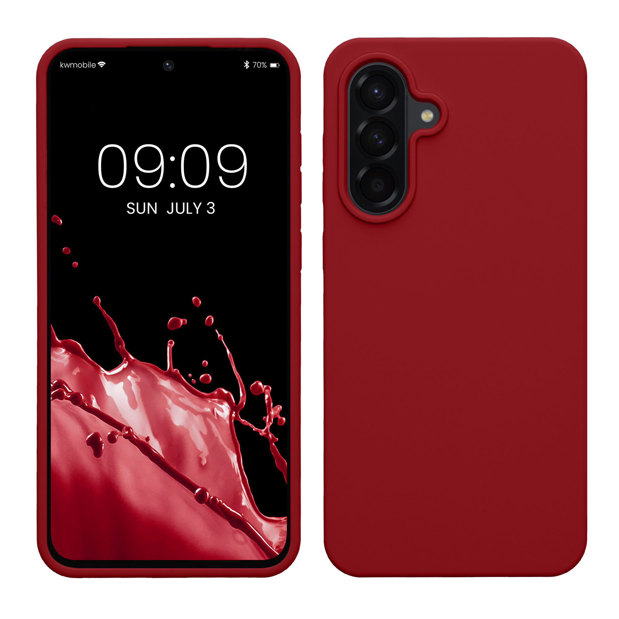 Kryt na mobil Samsung Galaxy A56 5G kwmobile TPU Červená rebarbora