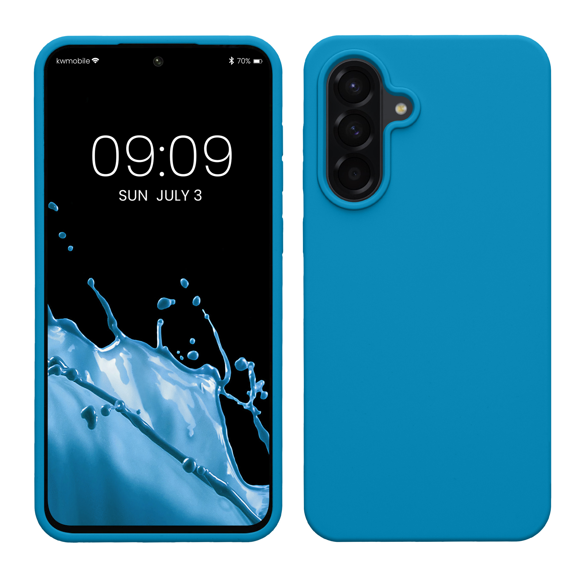 Kryt na mobil Samsung Galaxy A56 5G kwmobile TPU Karibská modrá