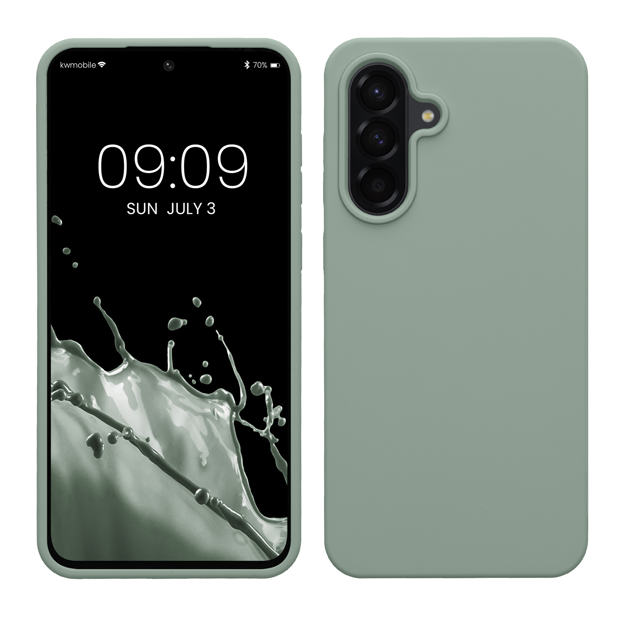 Pouzdro pro Samsung Galaxy A56 5G kwmobile silikonové - světle zelená