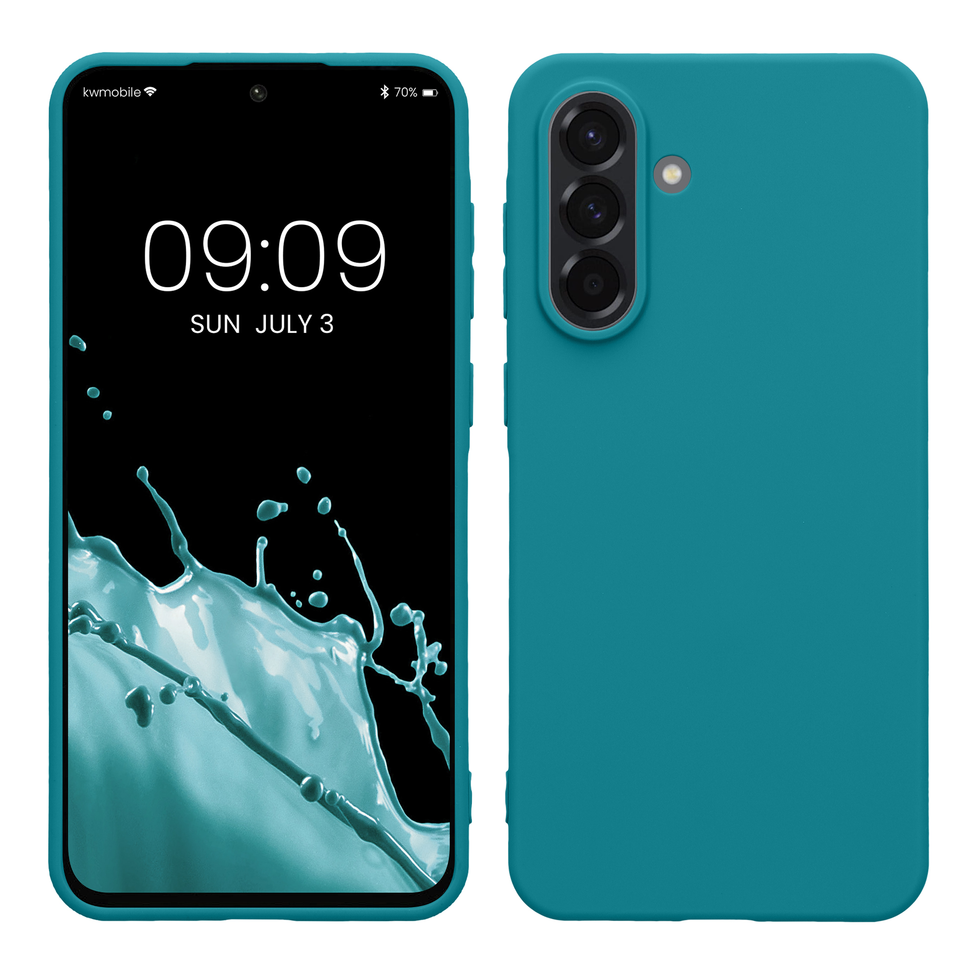 Kryt na mobil Samsung Galaxy A56 5G kwmobile TPU Matná petrolejová