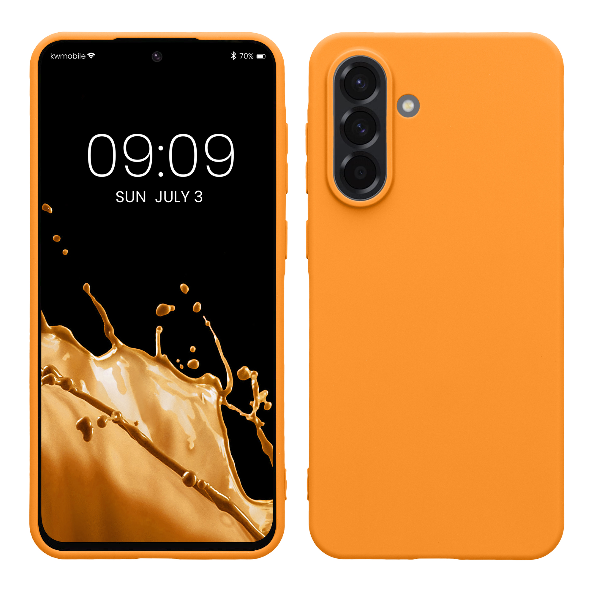 Kryt na mobil Samsung Galaxy A56 5G kwmobile TPU Ovocná oranžová