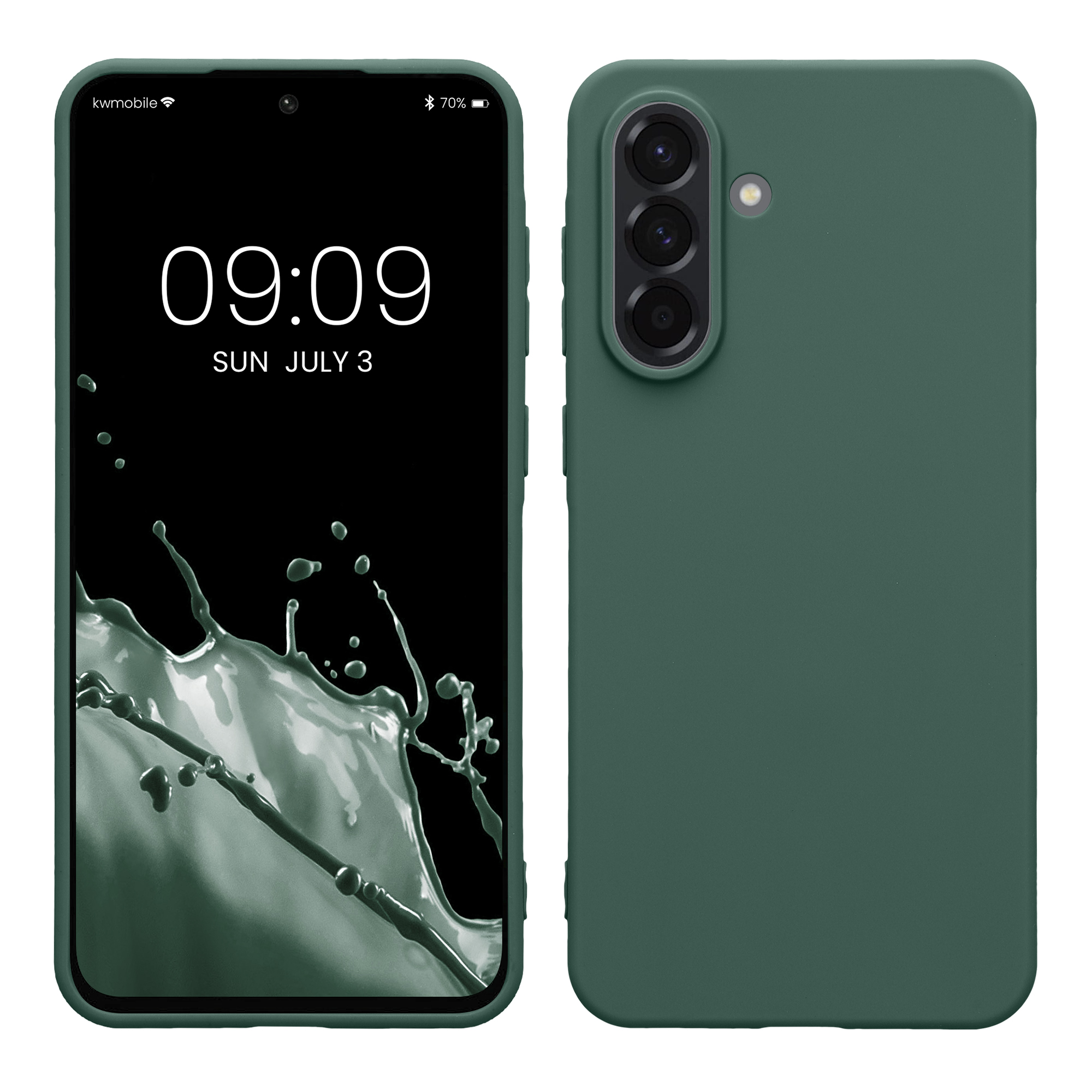Kryt na mobil Samsung Galaxy A56 5G kwmobile TPU Lesní zelená