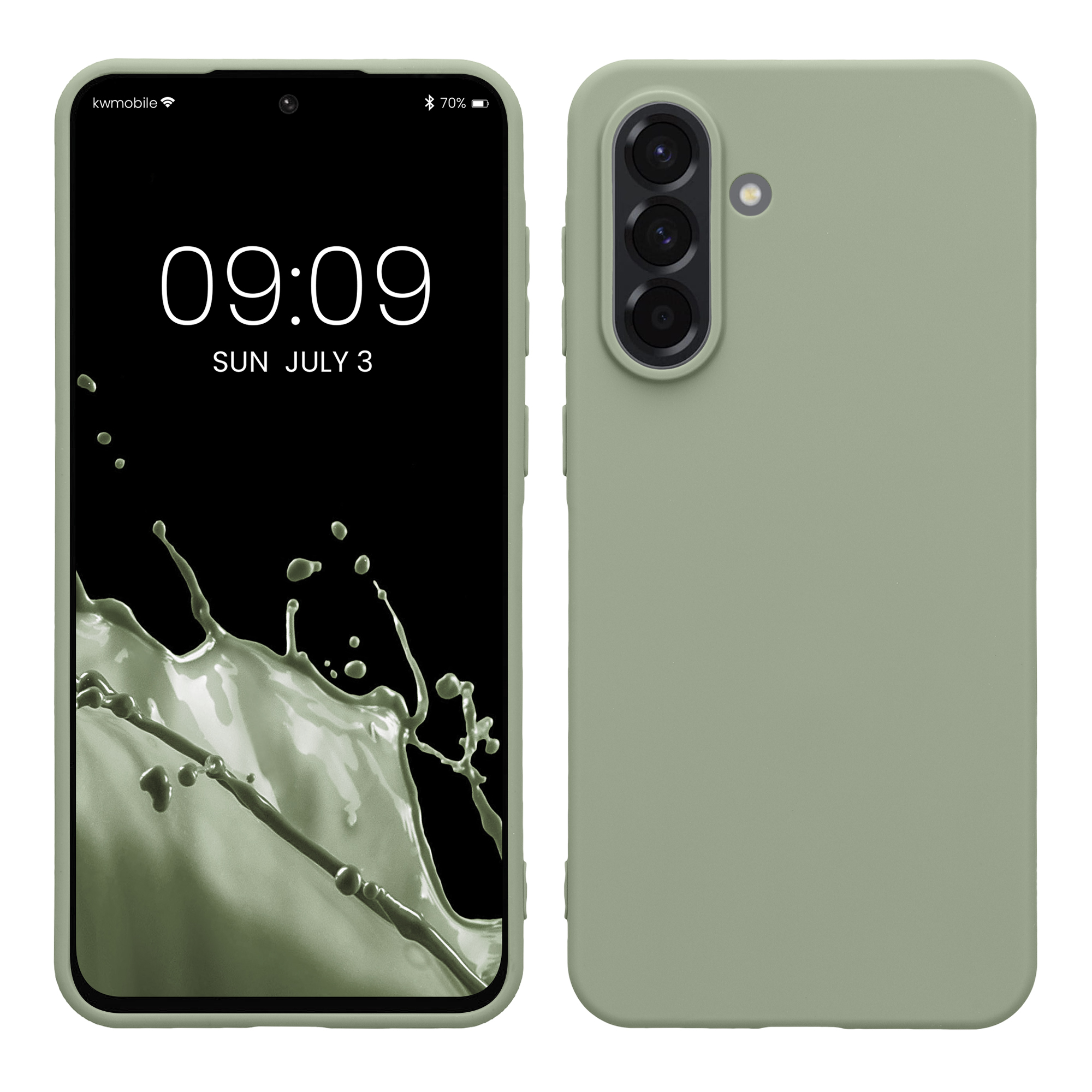 Kryt na mobil Samsung Galaxy A56 5G kwmobile TPU Šedo-zelená