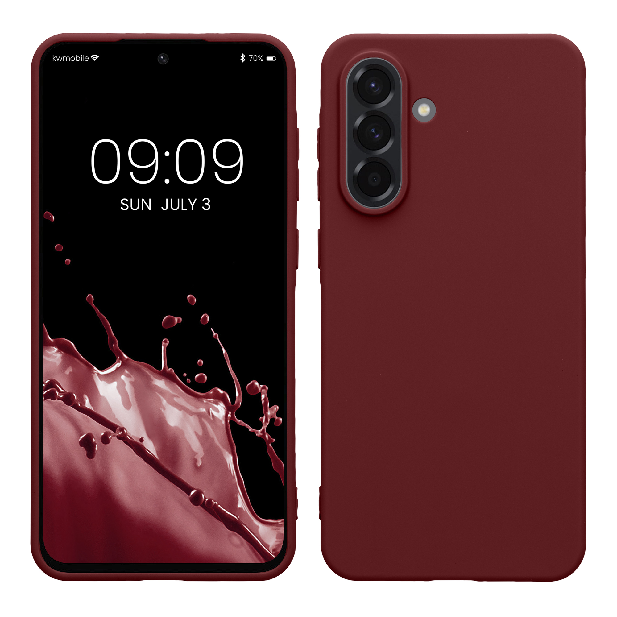 Kryt na mobil Samsung Galaxy A56 5G kwmobile TPU Bordeaux fialová