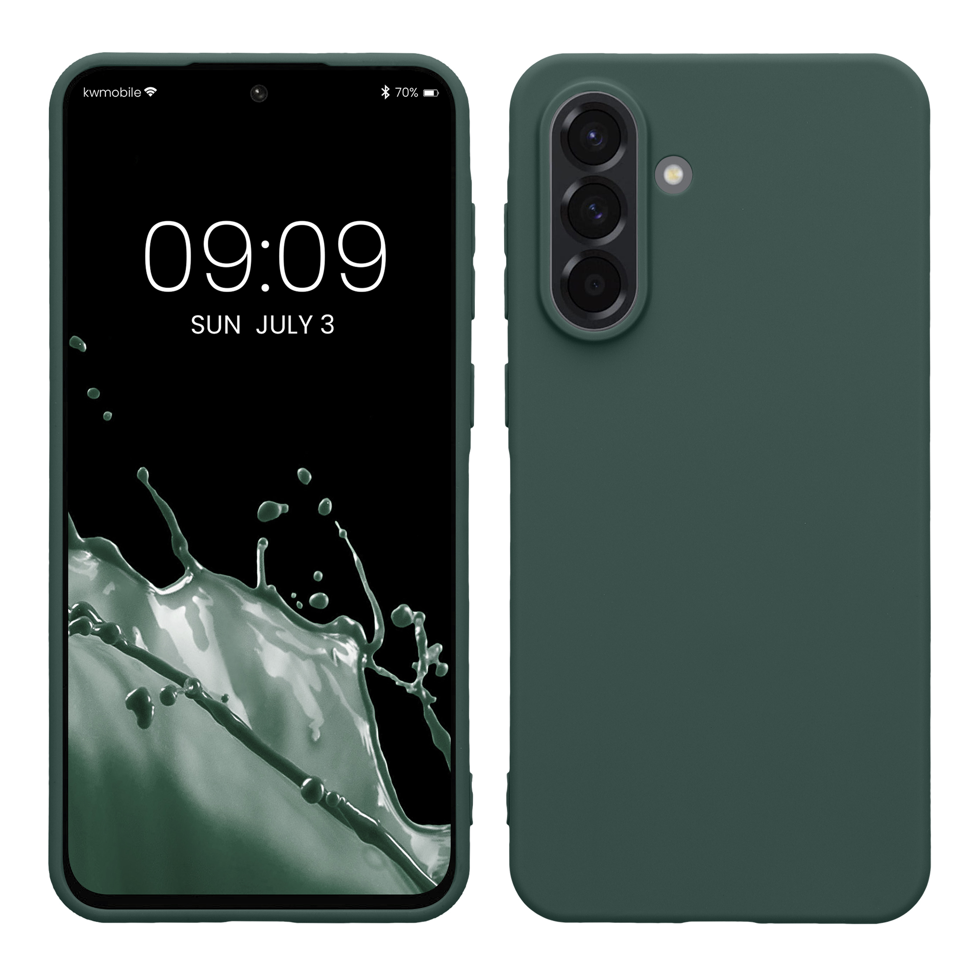 Kryt na mobil Samsung Galaxy A56 5G kwmobile TPU Mechová zelená