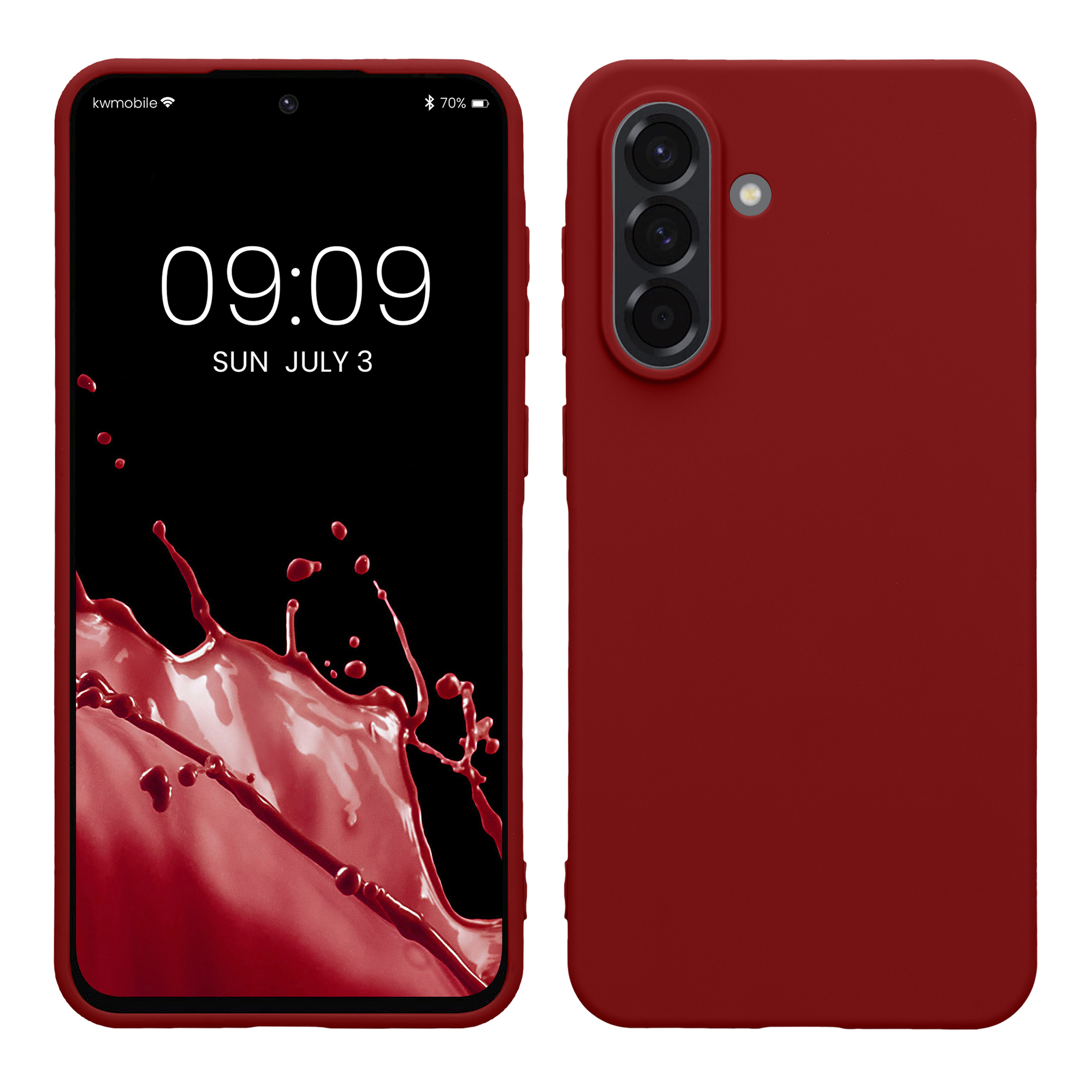 Kryt na mobil Samsung Galaxy A56 5G kwmobile TPU Červená rebarbora