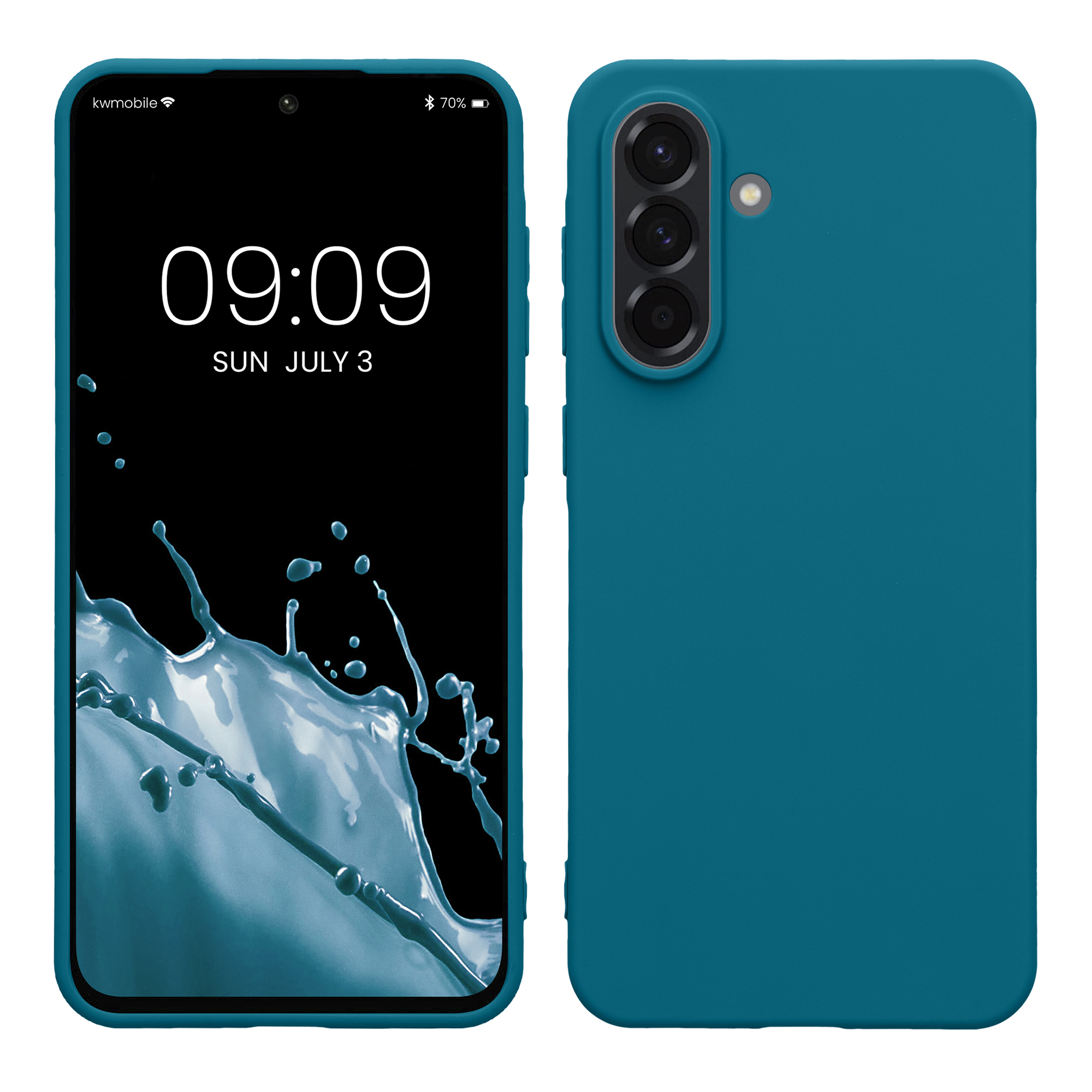 Kryt na mobil Samsung Galaxy A56 5G kwmobile TPU Karibská modrá
